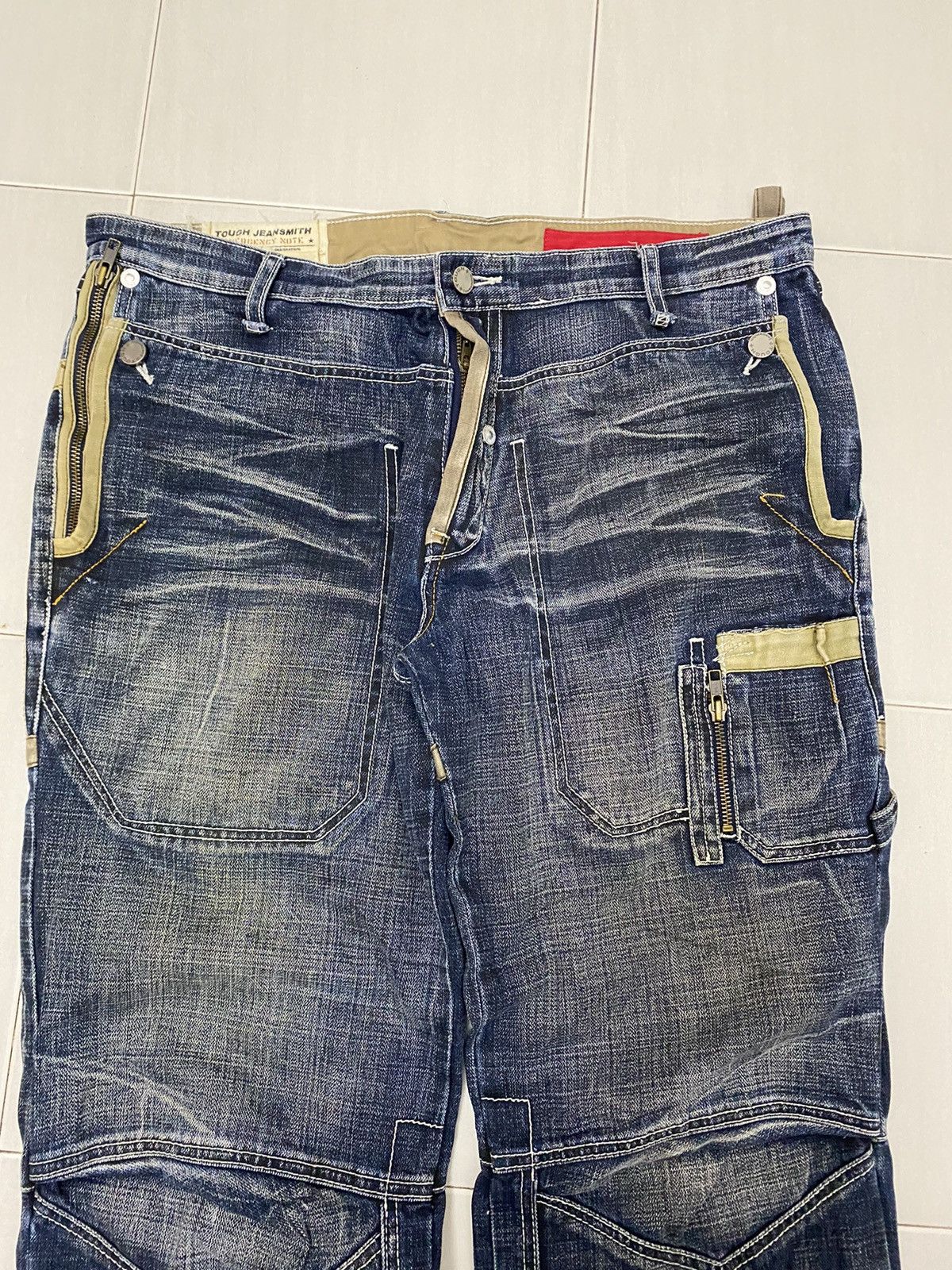 Other Vintage Tough jeans smith multi pocket bondage unique design Size US 36 / EU 52 - 4 Thumbnail