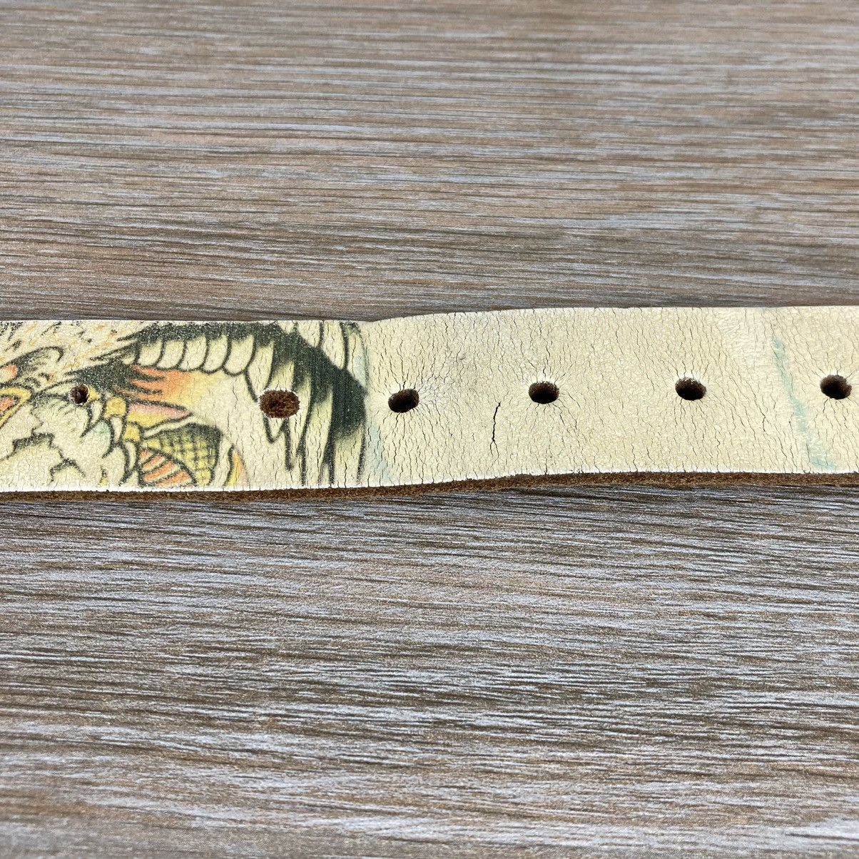 Ed Hardy by Christian Audigier sculls bulldog leather belt