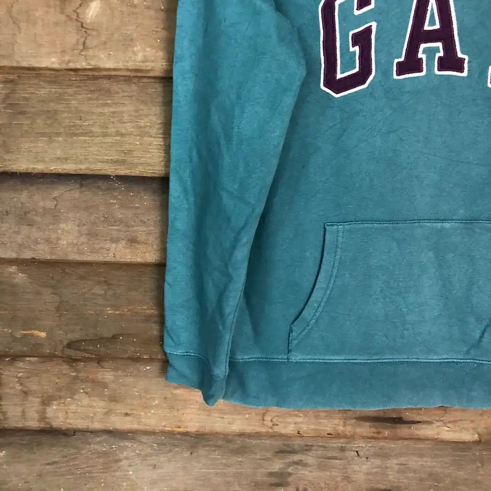 Gap × Vintage Vintage Gap Green Spell Out Hoodie #572 Size US M / EU 48-50 / 2 - 3 Thumbnail