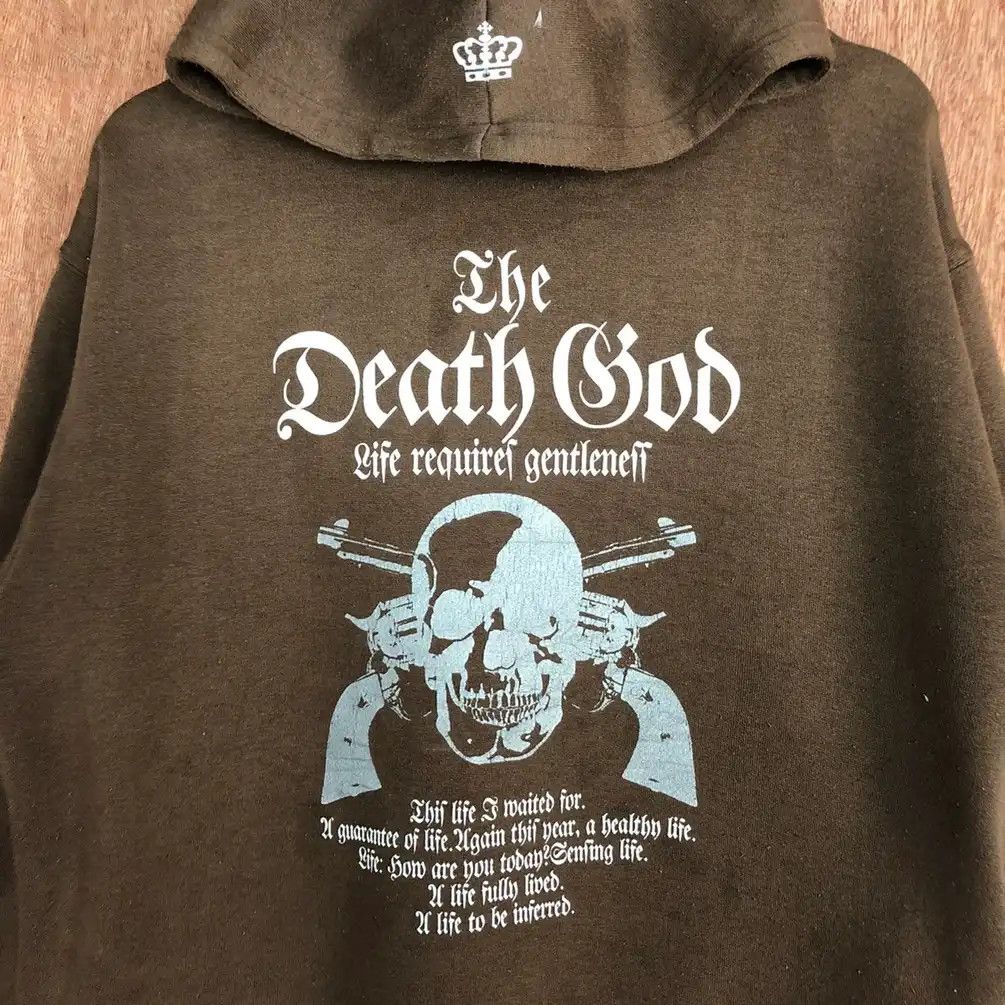 Japanese Brand Vintage Free Beat Product Skulls Brown Hoodies #546 Size US L / EU 52-54 / 3 - 6 Thumbnail