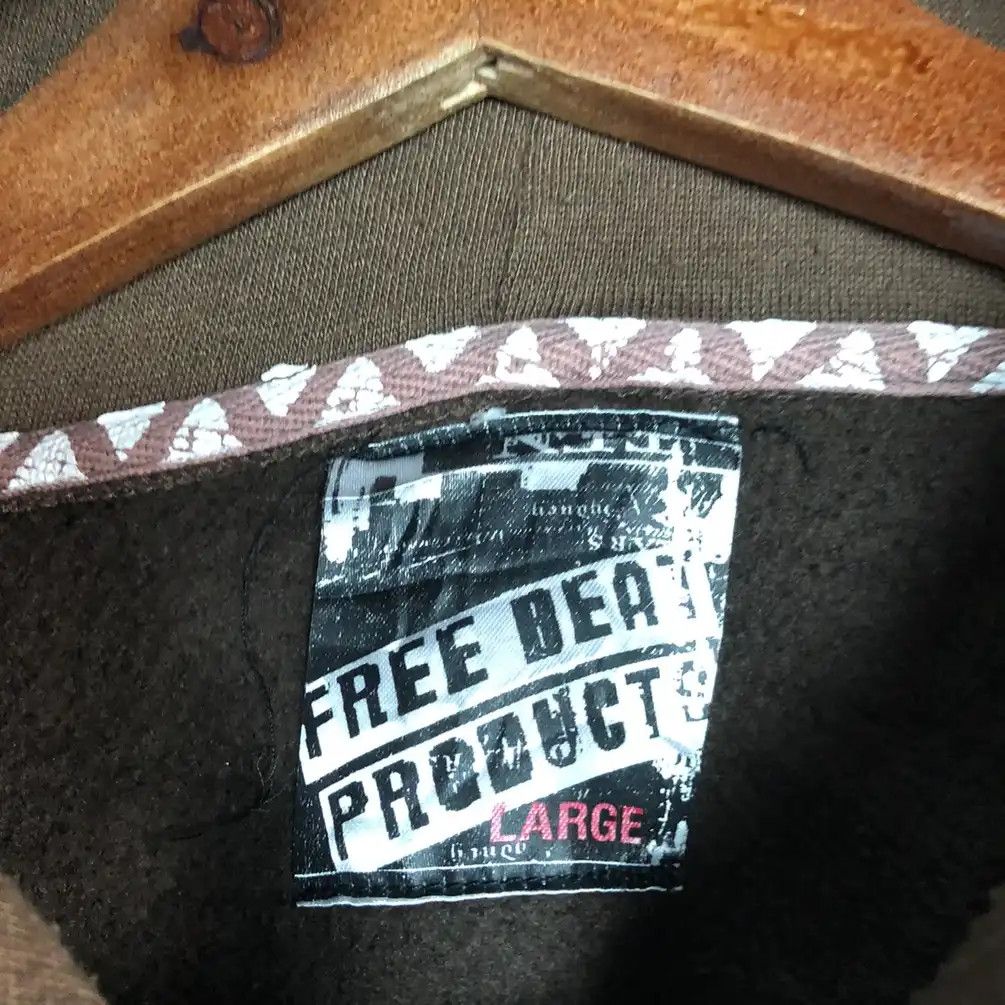 Japanese Brand Vintage Free Beat Product Skulls Brown Hoodies #546 Size US L / EU 52-54 / 3 - 8 Thumbnail