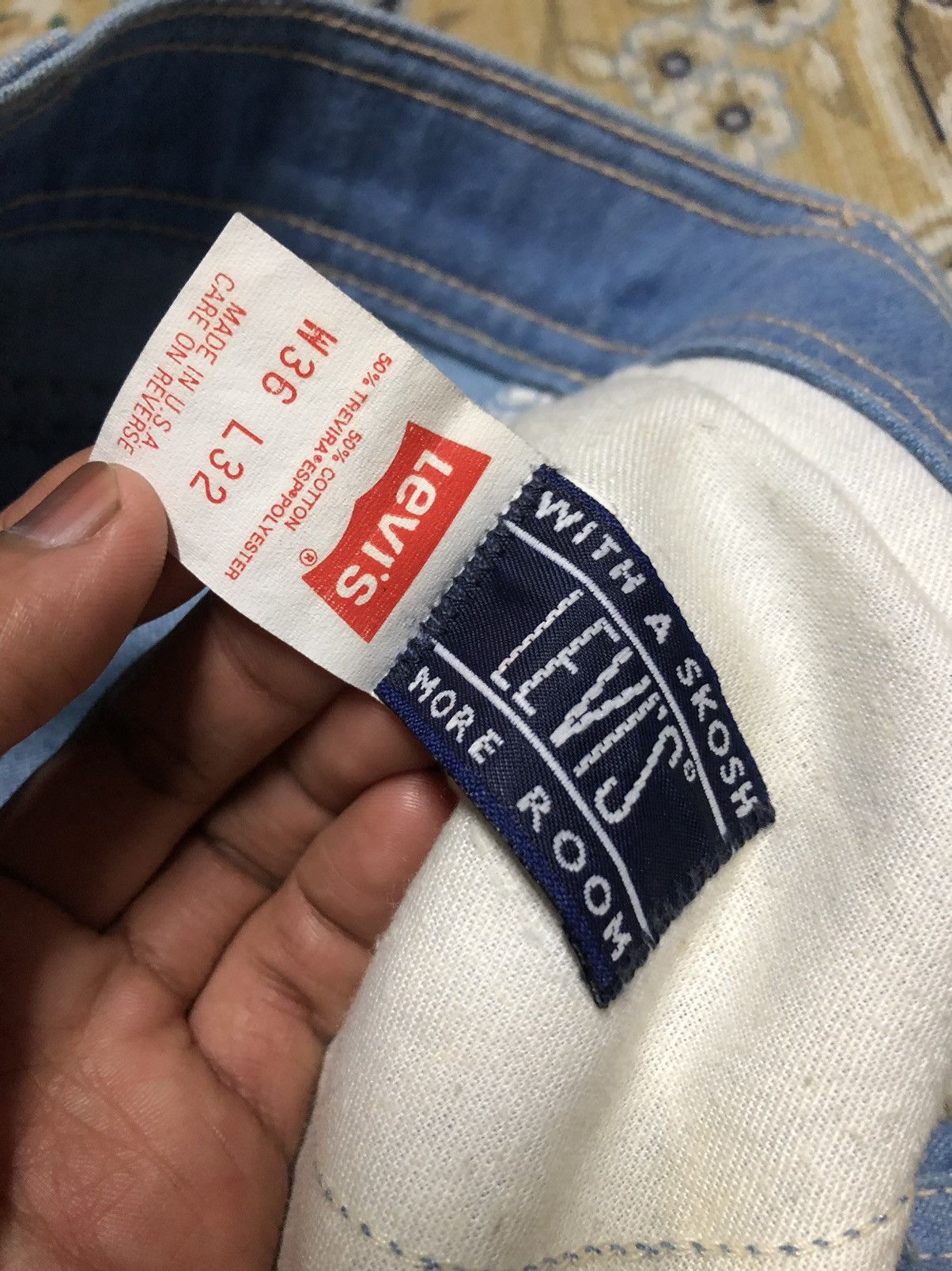 Levi's × Vintage VTGE LEVIS DENIM Size US 34 / EU 50 - 3 Thumbnail