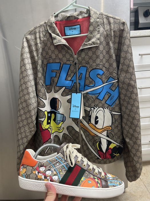 Gucci Disney Donald Duck Monogram Techno Jacket