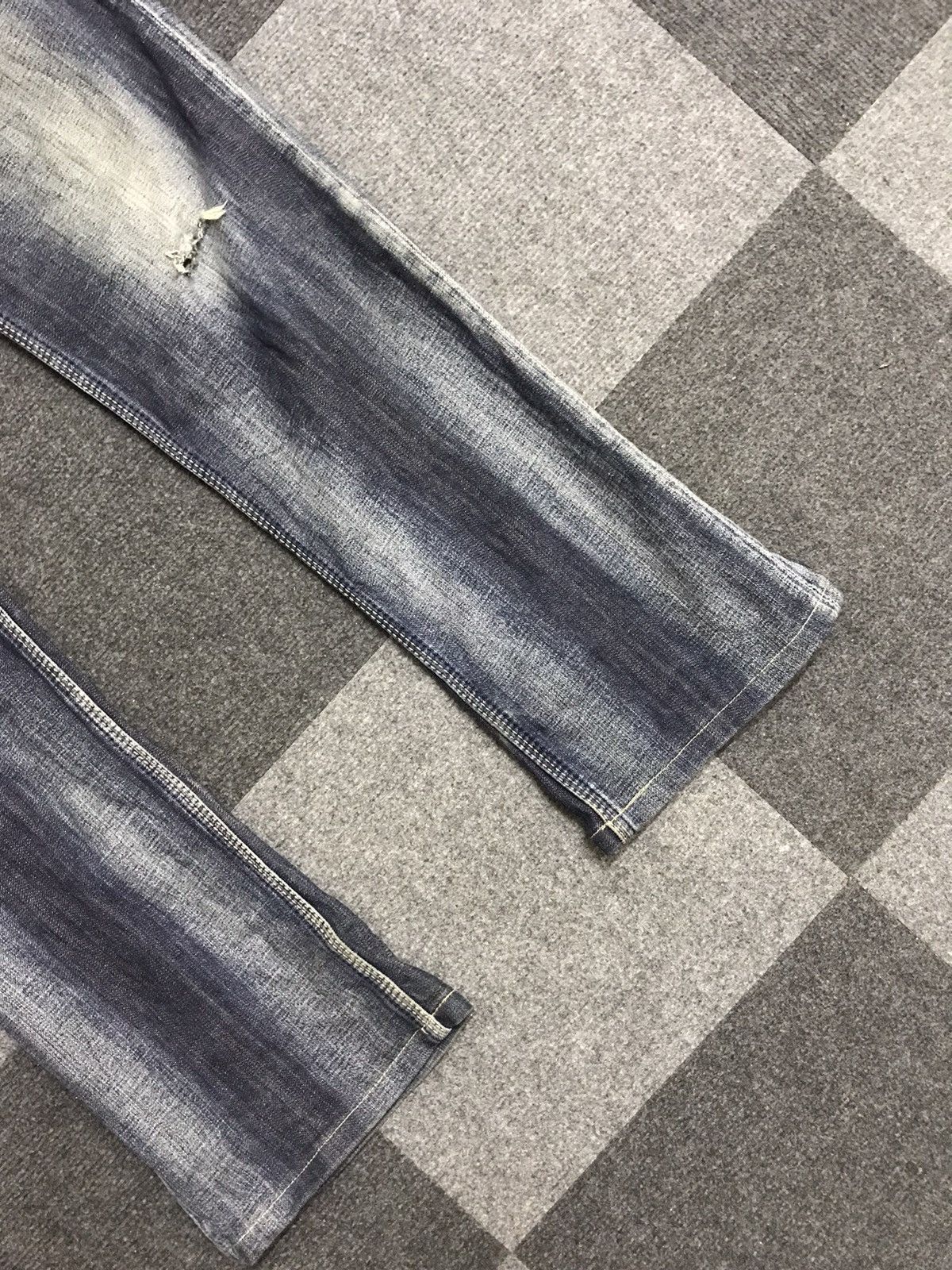 Japanese Brand Flare NCFM Distressed Jeans Size US 32 / EU 48 - 6 Thumbnail