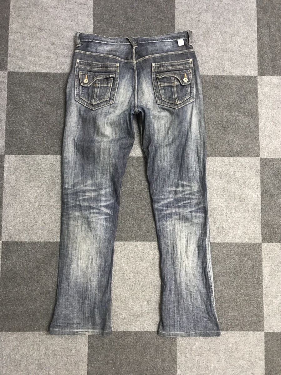 Japanese Brand Flare NCFM Distressed Jeans Size US 32 / EU 48 - 13 Thumbnail