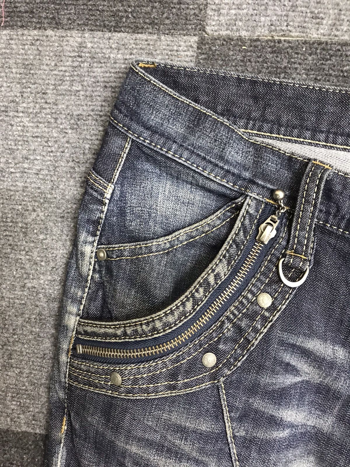 Japanese Brand Flare NCFM Distressed Jeans Size US 32 / EU 48 - 9 Thumbnail