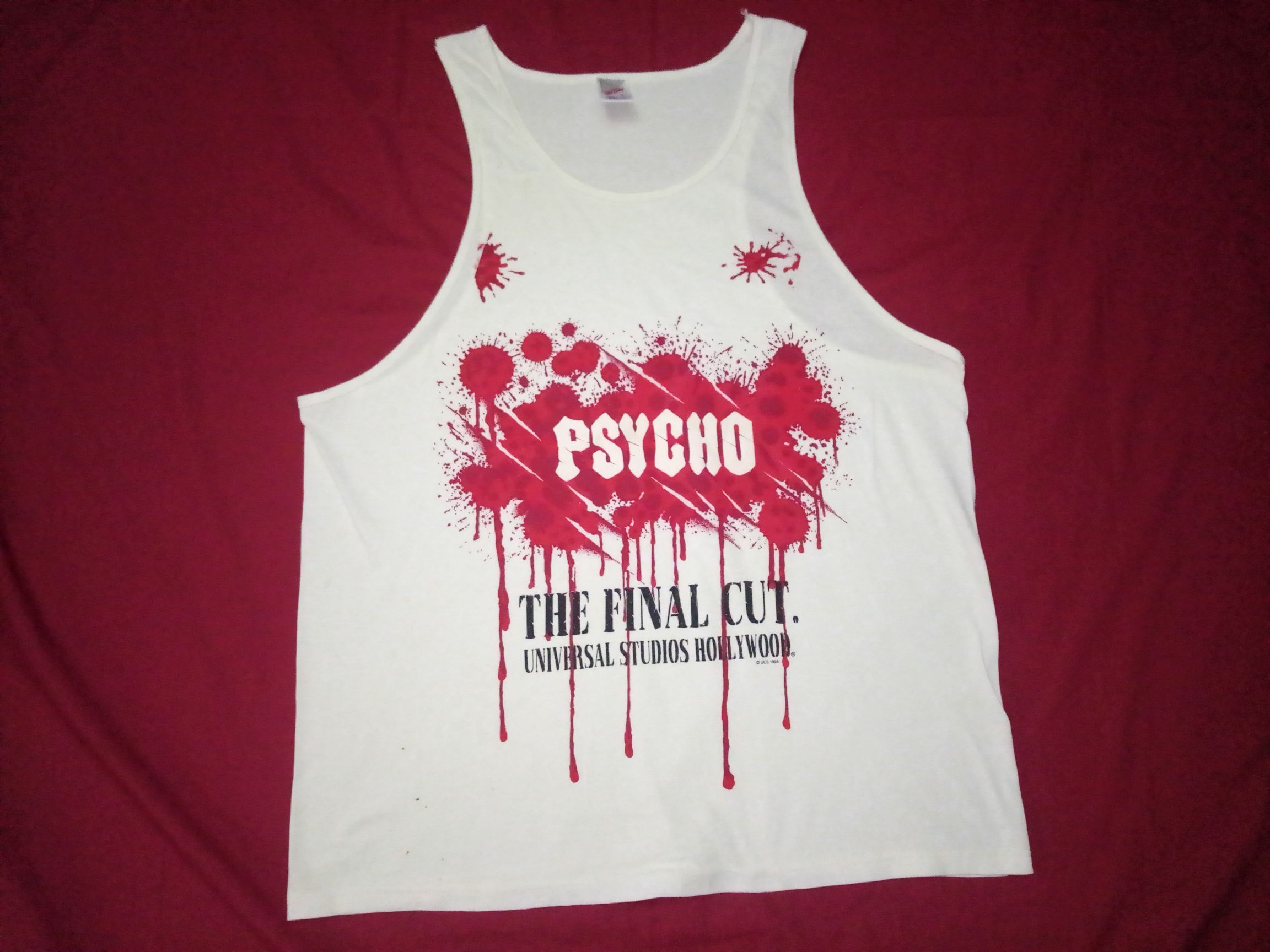 Vintage RARE Vtg 90s Psycho Universal Studio tank top movie singlet Size US L / EU 52-54 / 3 - 2 Thumbnail