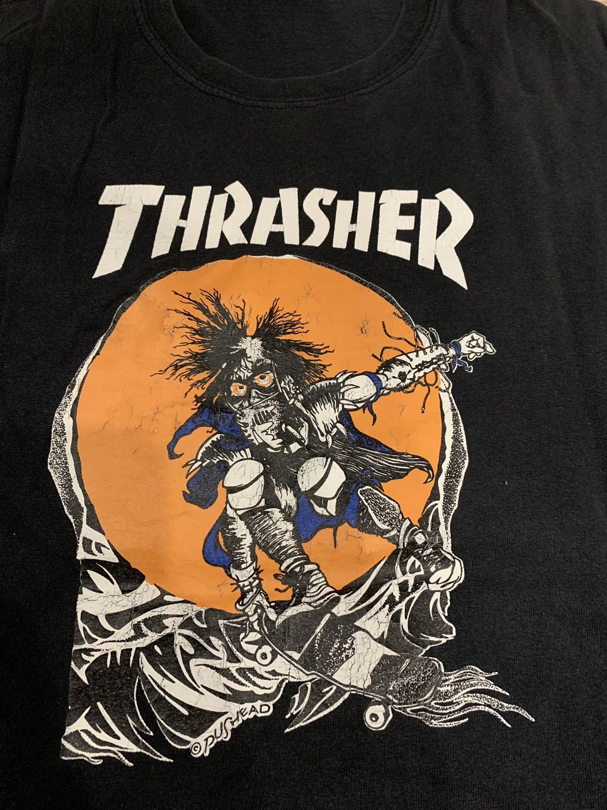 Thrasher × Vintage Vintage Thrasher Tee Big Logo T-shirt Y2K USA Rap Size L Size US L / EU 52-54 / 3 - 2 Thumbnail