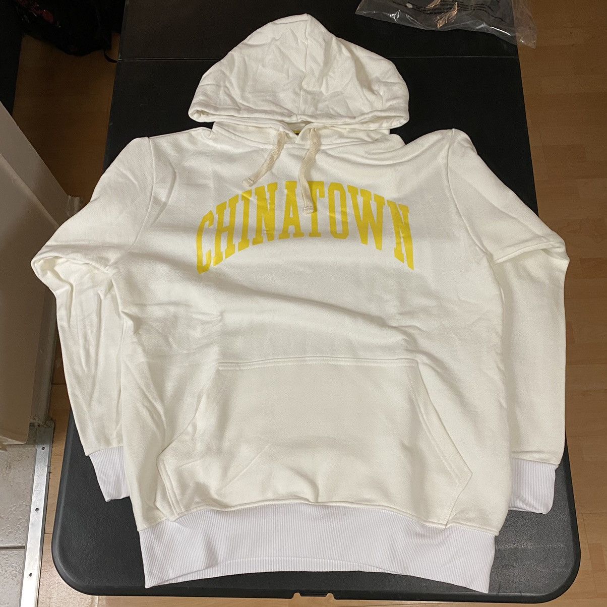 Market × Online Ceramics Chinatown Market Arc Logo Hoodie - Cream/Yellow LG Size US L / EU 52-54 / 3 - 1 Thumbnail