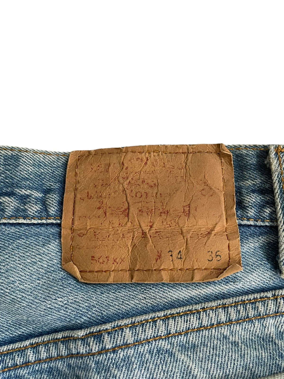 Levi's Vintage 1992 Levis 501XX e Faded Stone Wash Denim Size US 32 / EU 48 - 14 Thumbnail