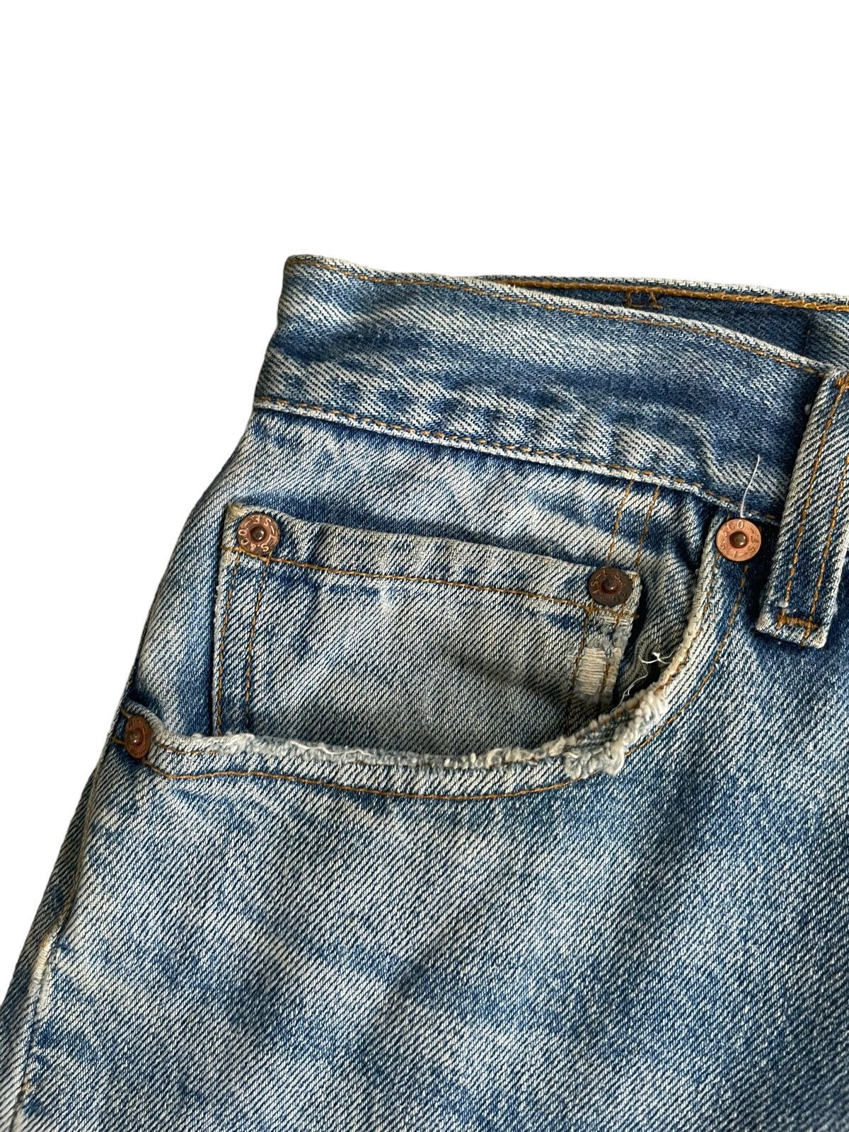 Levi's Vintage 1992 Levis 501XX e Faded Stone Wash Denim Size US 32 / EU 48 - 6 Thumbnail