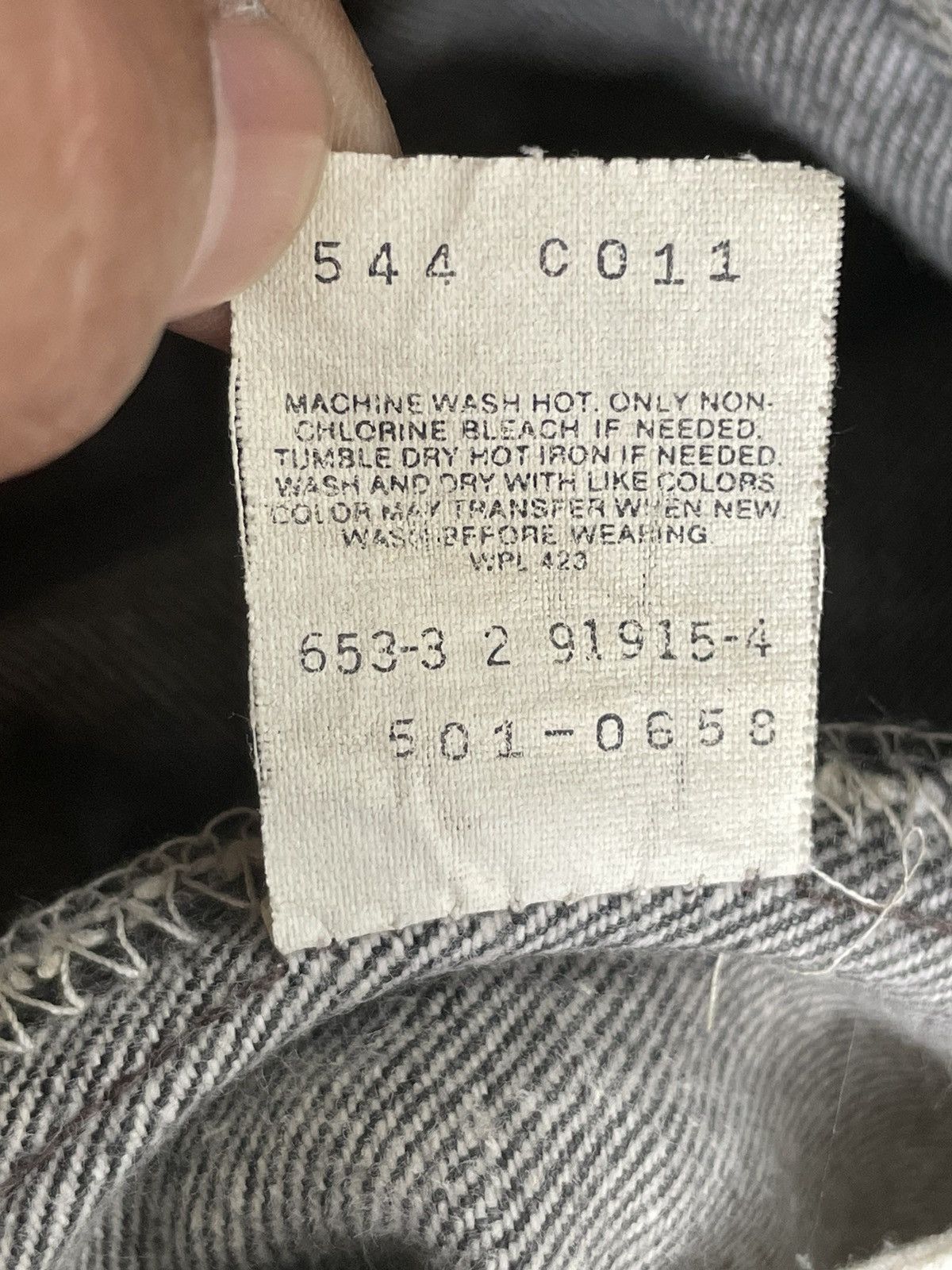 Levi's Vintage 1992 Levis 501 e Black Stone Wash Denim Size US 32 / EU 48 - 11 Thumbnail
