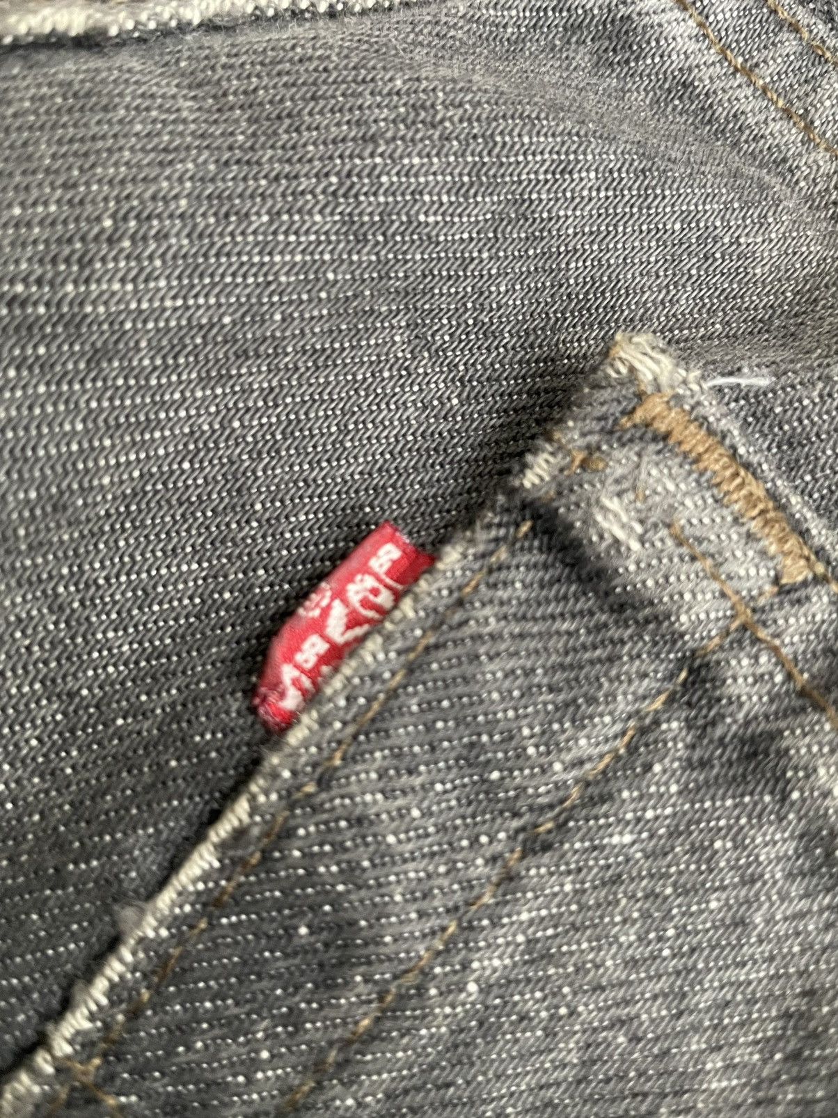 Levi's Vintage 1992 Levis 501 e Black Stone Wash Denim Size US 32 / EU 48 - 10 Thumbnail