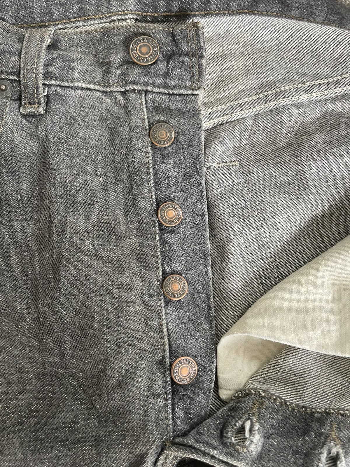 Levi's Vintage 1992 Levis 501 e Black Stone Wash Denim Size US 32 / EU 48 - 16 Thumbnail
