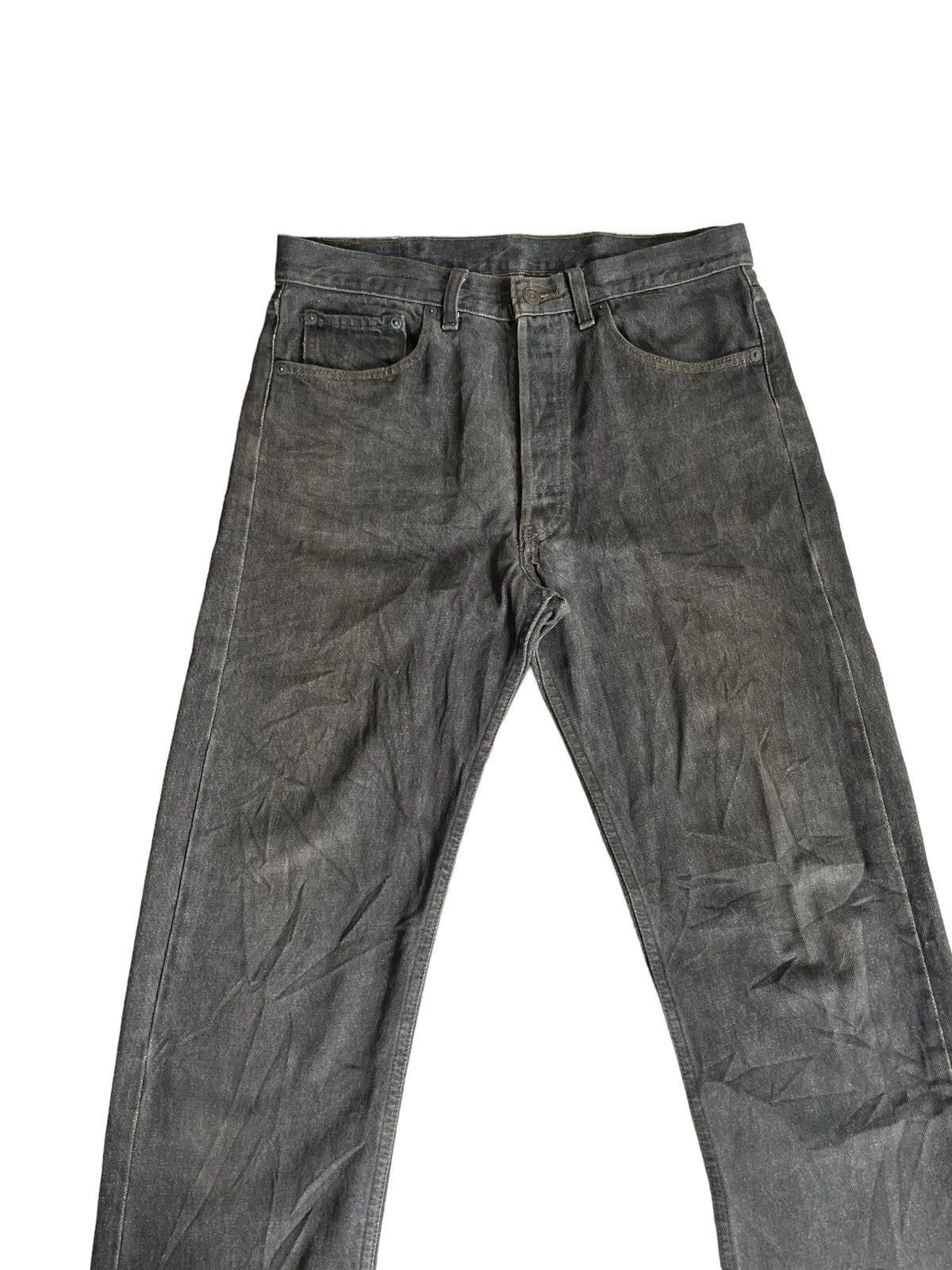 Levi's Vintage 1992 Levis 501 e Black Stone Wash Denim Size US 32 / EU 48 - 3 Thumbnail