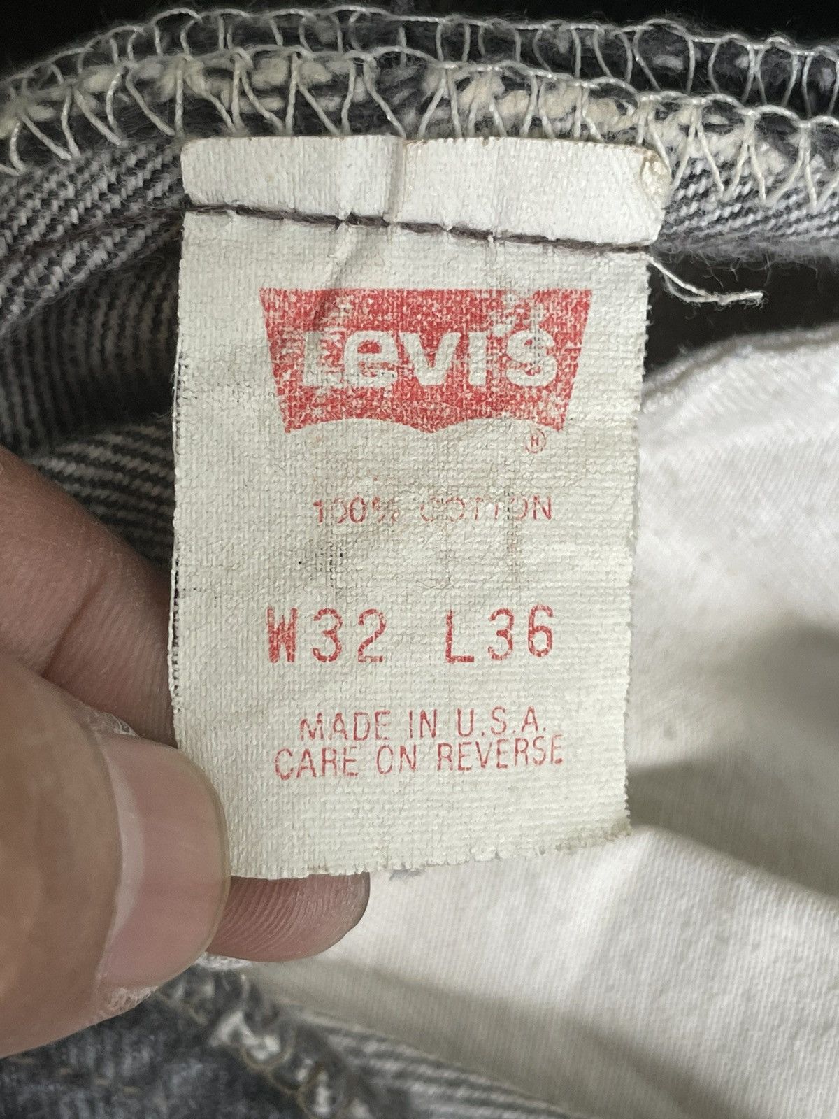 Levi's Vintage 1992 Levis 501 e Black Stone Wash Denim Size US 32 / EU 48 - 12 Thumbnail