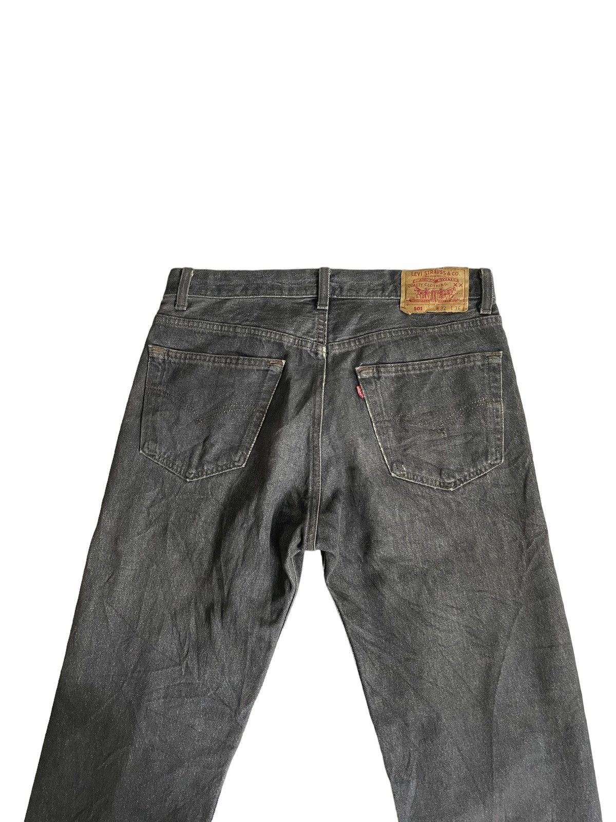 Levi's Vintage 1992 Levis 501 e Black Stone Wash Denim Size US 32 / EU 48 - 7 Thumbnail