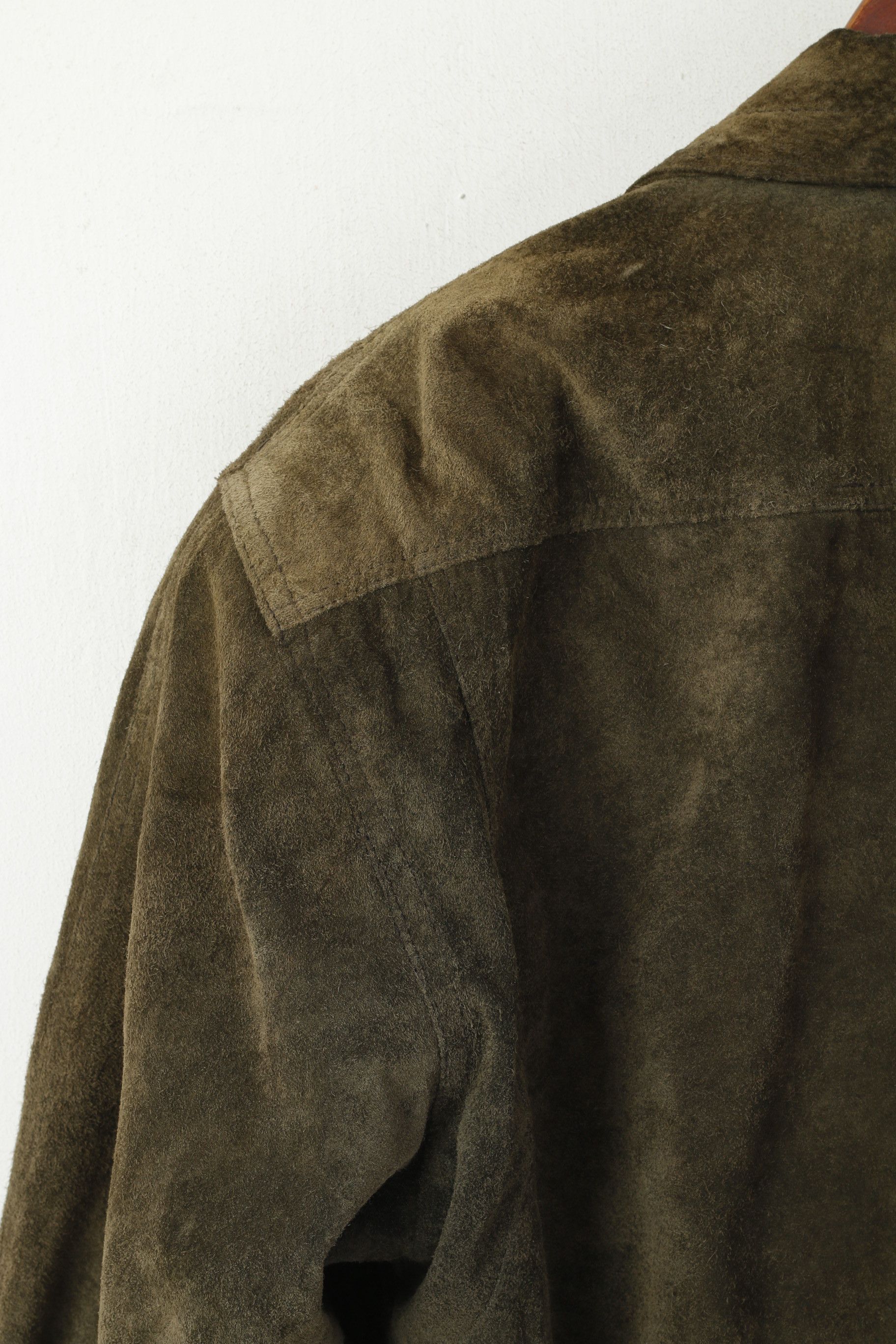 Vintage Miss Joy Women 40 Jacket Vintage Green Leather 6528 Size M / US 6-8 / IT 42-44 - 6 Thumbnail