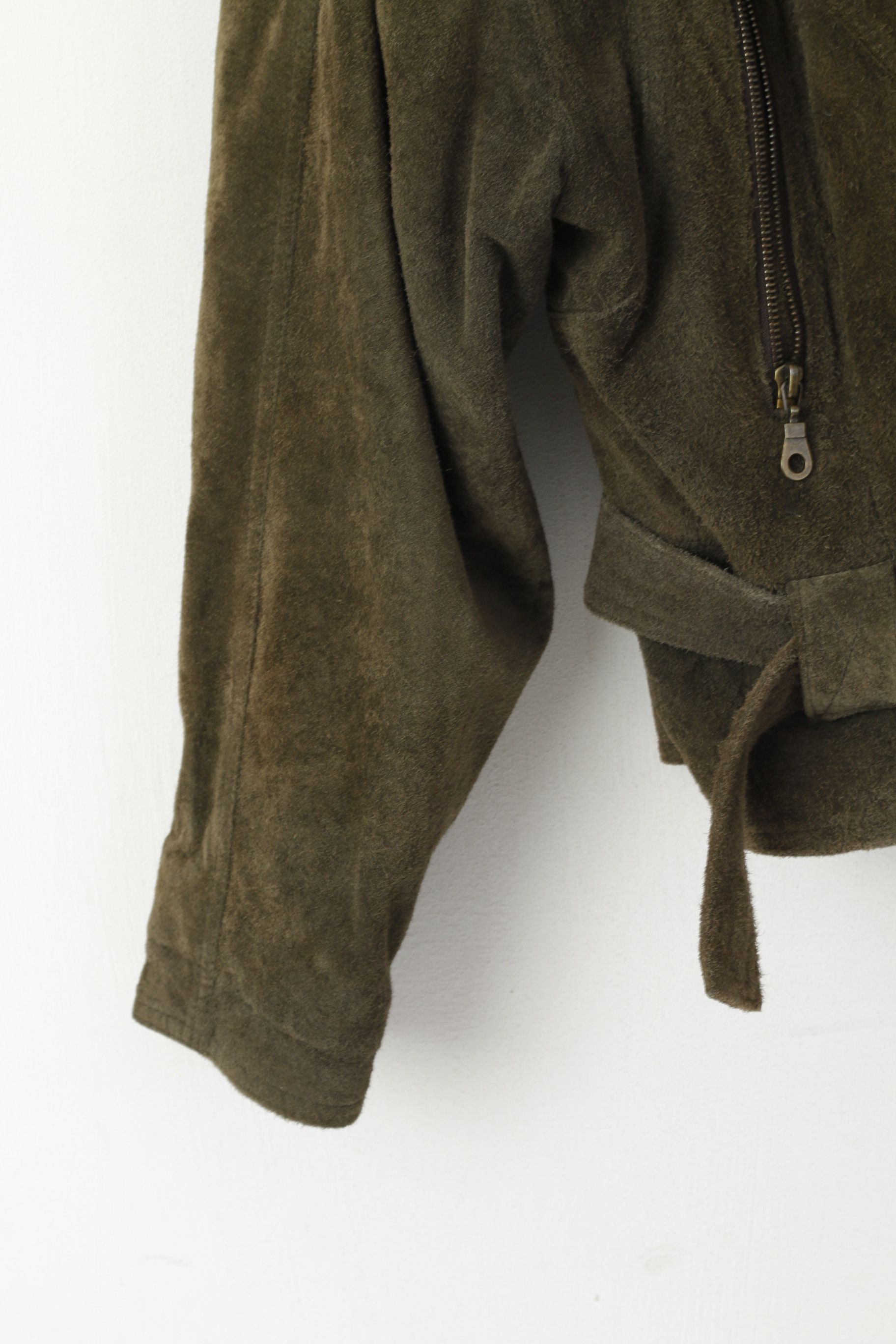 Vintage Miss Joy Women 40 Jacket Vintage Green Leather 6528 Size M / US 6-8 / IT 42-44 - 8 Thumbnail