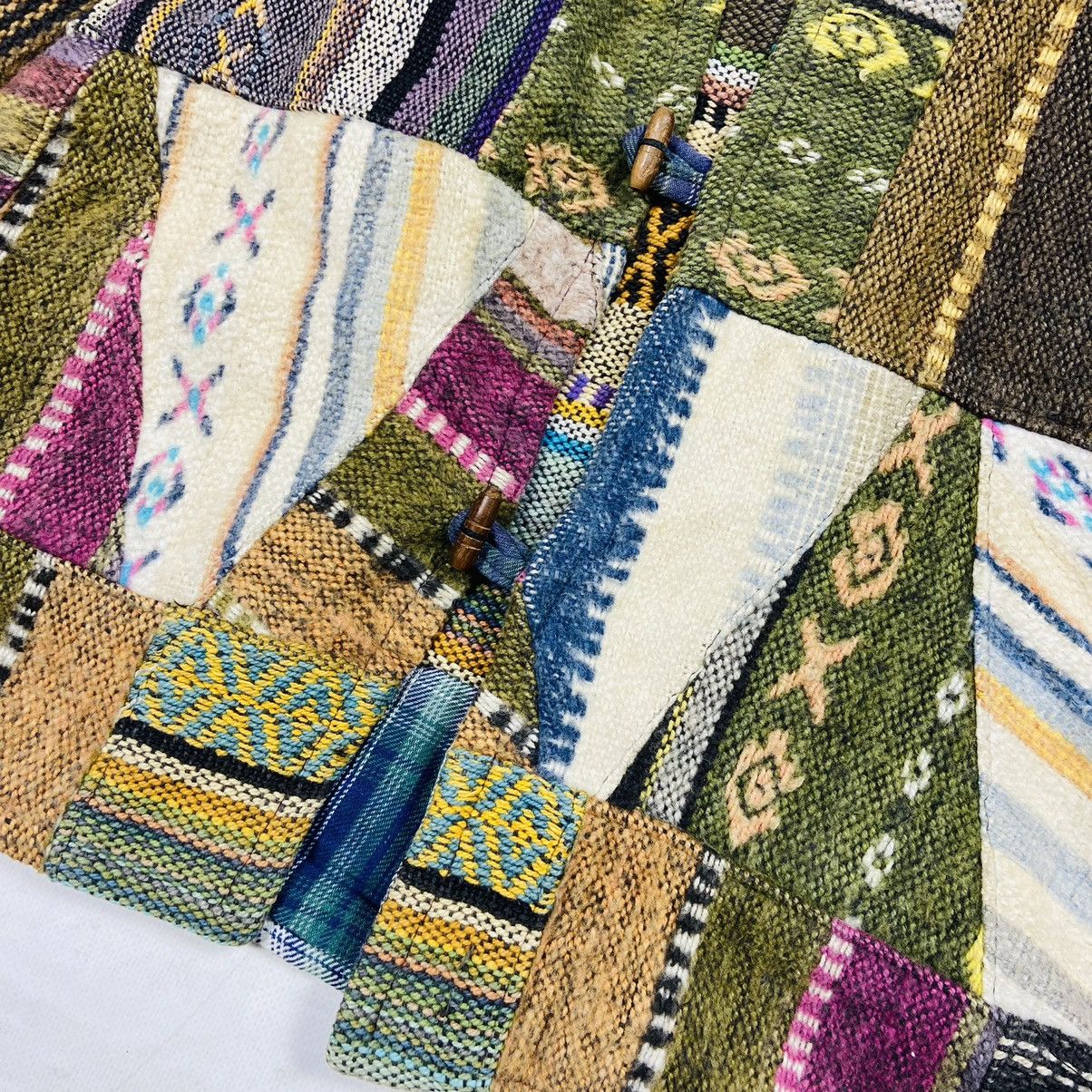 Handmade 1980s REWORKED ARCHIVE PATCHWORK HEAVY JACKET - № 2118 Size US L / EU 52-54 / 3 - 15 Thumbnail