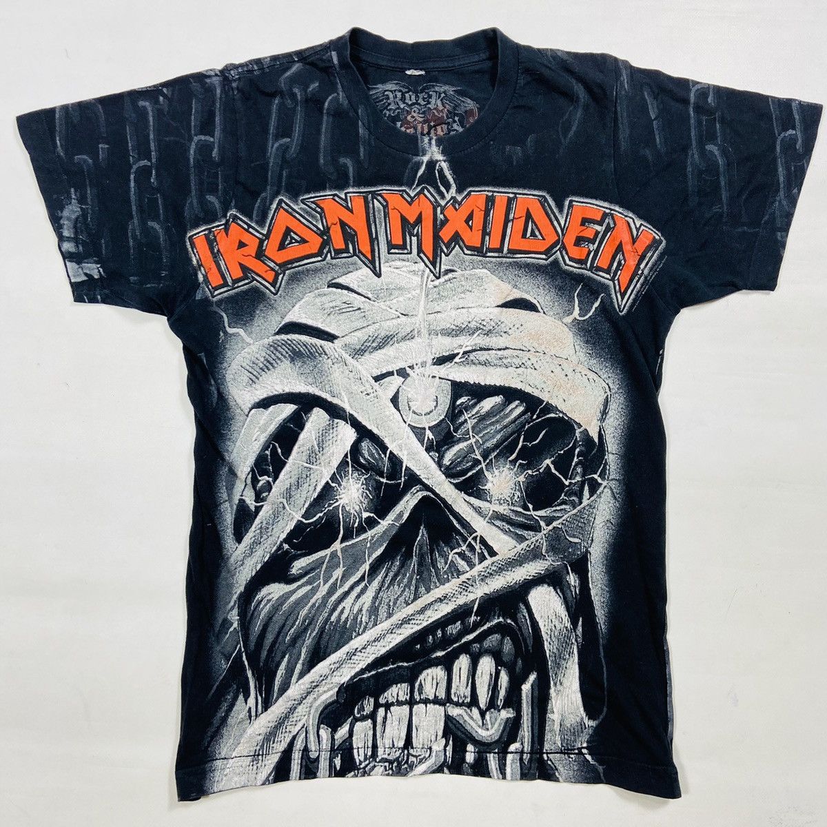 Iron Maiden Y2K IRON MAIDEN DISTRESSED RARE OVERPRINTED BOXY TEE - № 238 Size US S / EU 44-46 / 1 - 8 Thumbnail