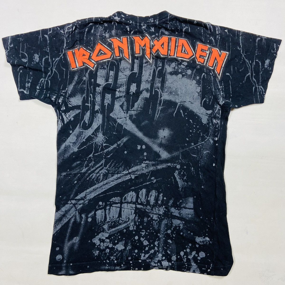 Iron Maiden Y2K IRON MAIDEN DISTRESSED RARE OVERPRINTED BOXY TEE - № 238 Size US S / EU 44-46 / 1 - 9 Thumbnail