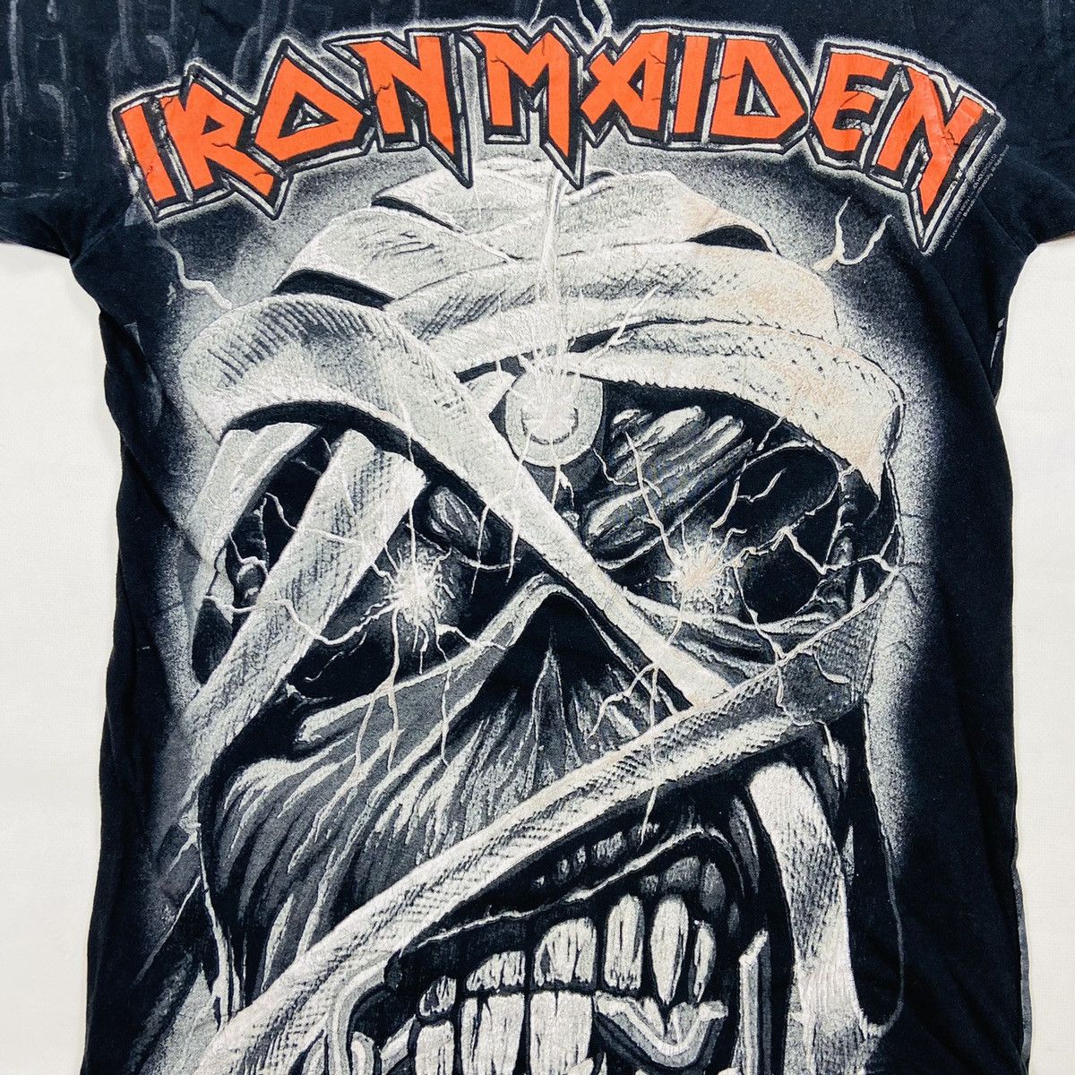 Iron Maiden Y2K IRON MAIDEN DISTRESSED RARE OVERPRINTED BOXY TEE - № 238 Size US S / EU 44-46 / 1 - 10 Thumbnail