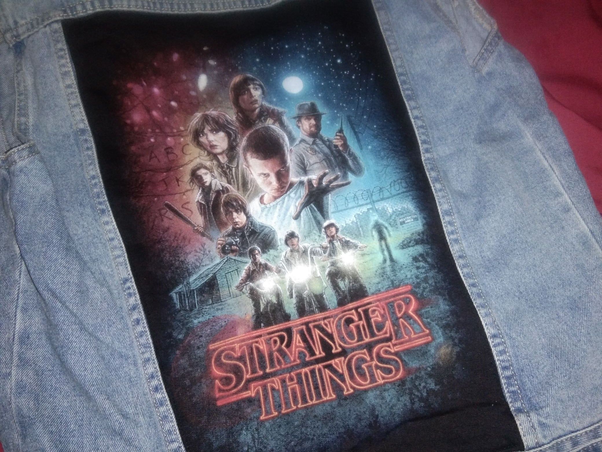 Other Stranger Things Denim Jacket sleeveless Netflix scifi movie Size US XS / EU 42 / 0 - 1 Thumbnail