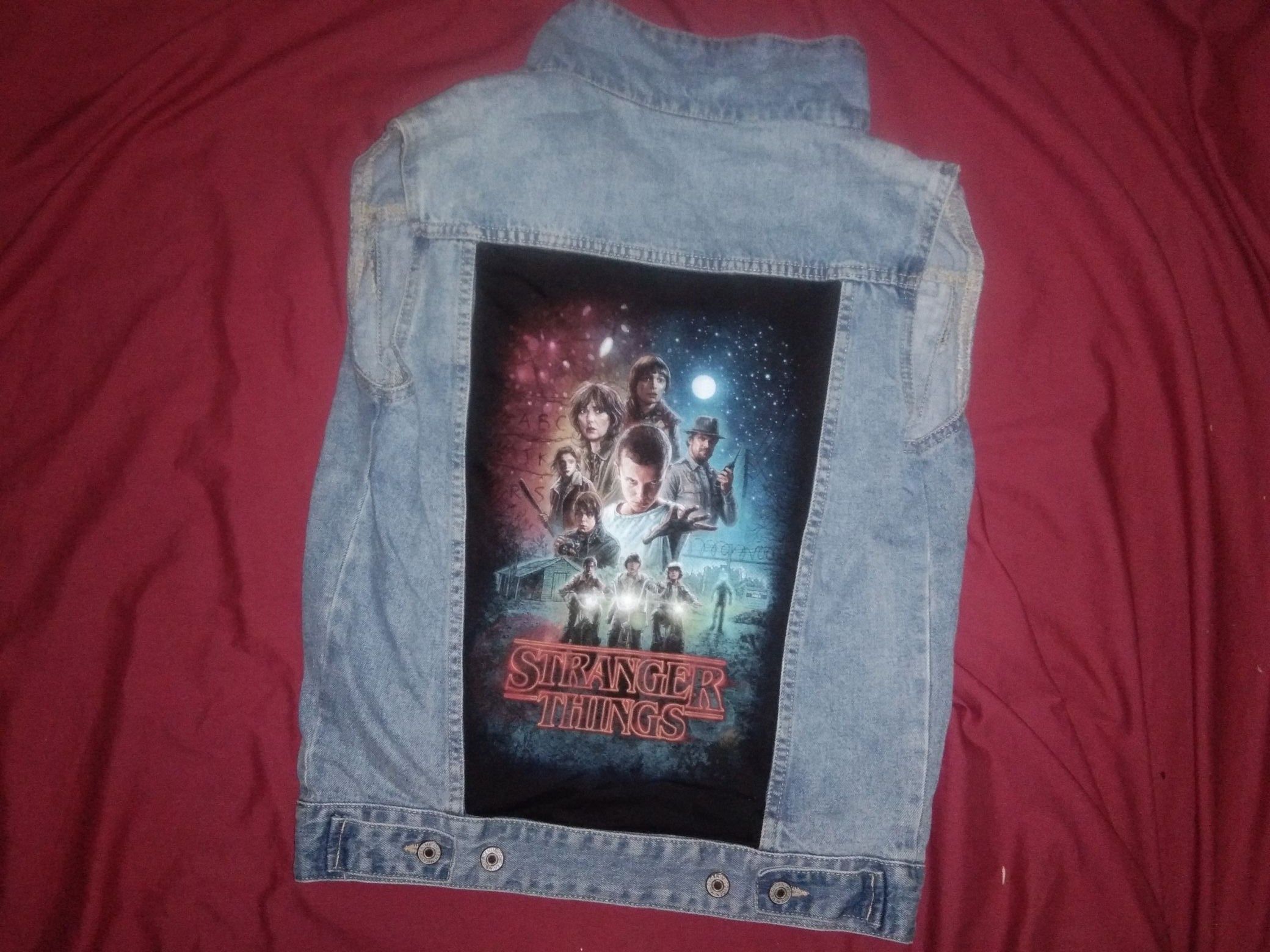 Other Stranger Things Denim Jacket sleeveless Netflix scifi movie Size US XS / EU 42 / 0 - 3 Thumbnail