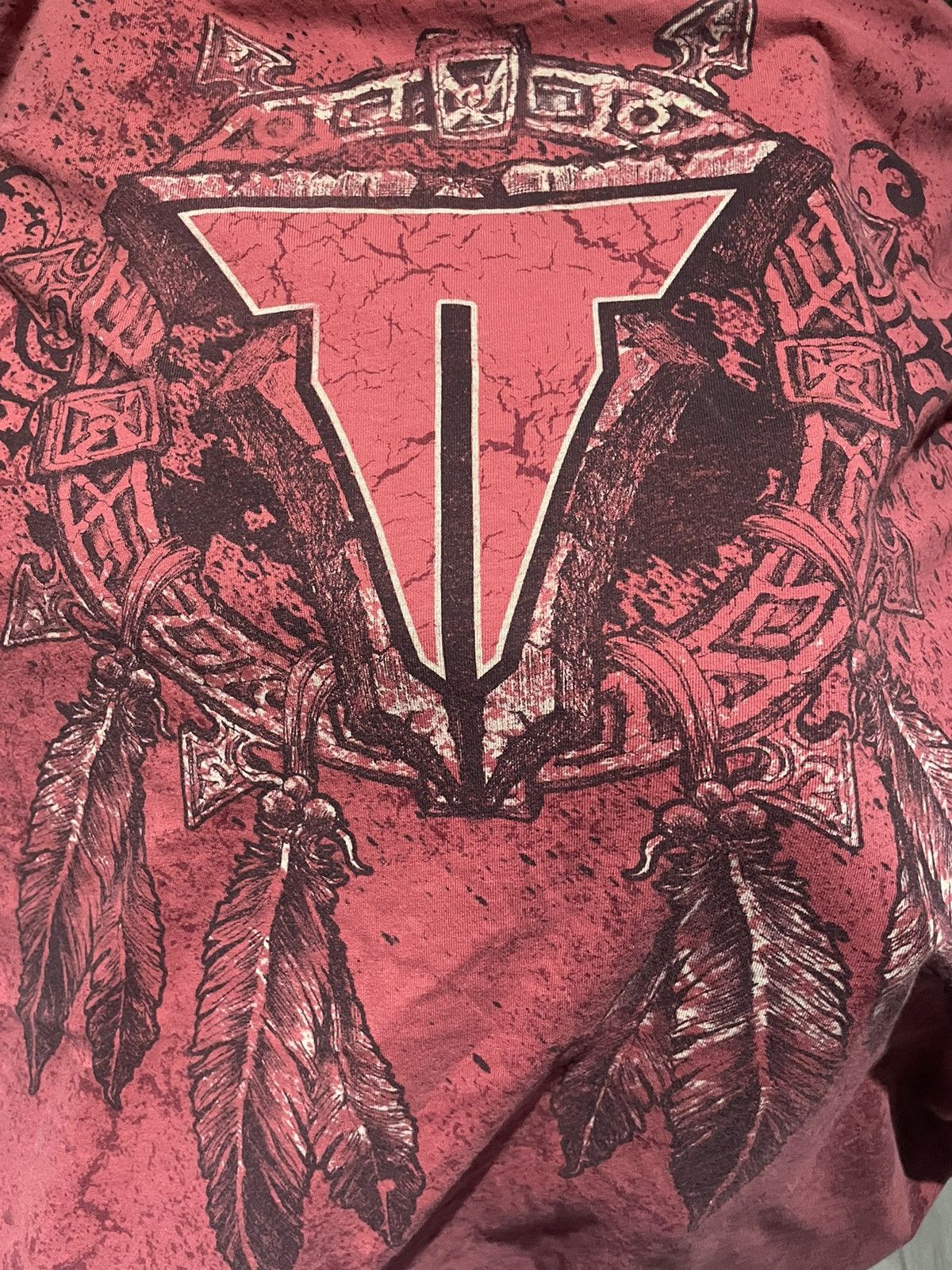 Affliction × Vintage Full Print Native Skulls And Dreamcatcher ThrowdownTee Size US M / EU 48-50 / 2 - 4 Thumbnail