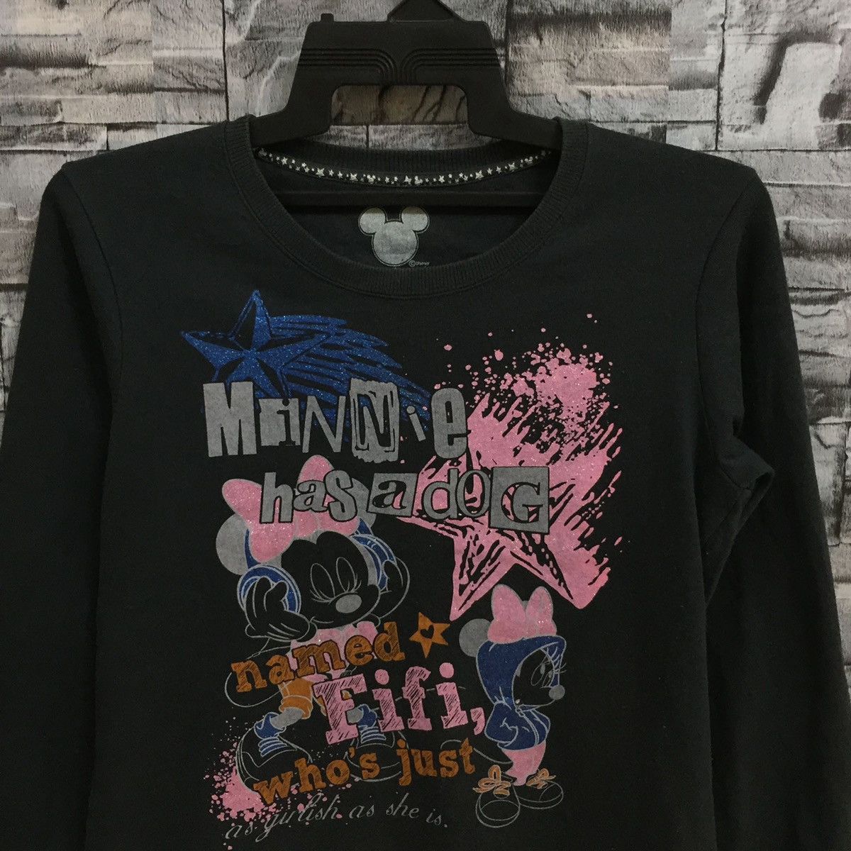 Mickey Mouse MINNIE MOUSE sweatshirt big logo cartoon Size L Size L / US 10 / IT 46 - 3 Thumbnail