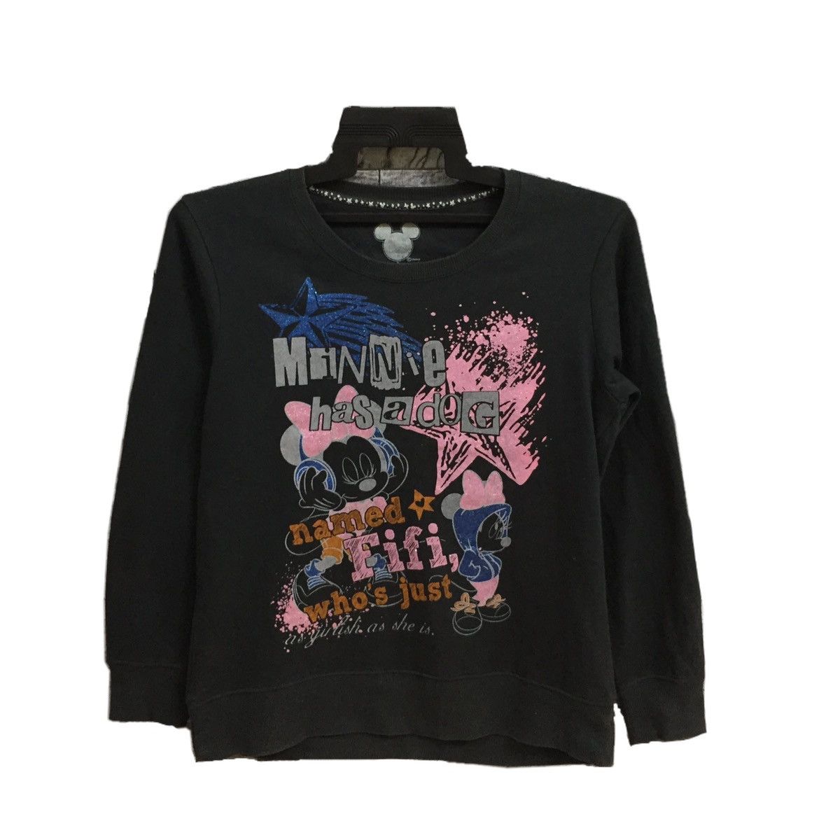Mickey Mouse MINNIE MOUSE sweatshirt big logo cartoon Size L Size L / US 10 / IT 46 - 1 Thumbnail