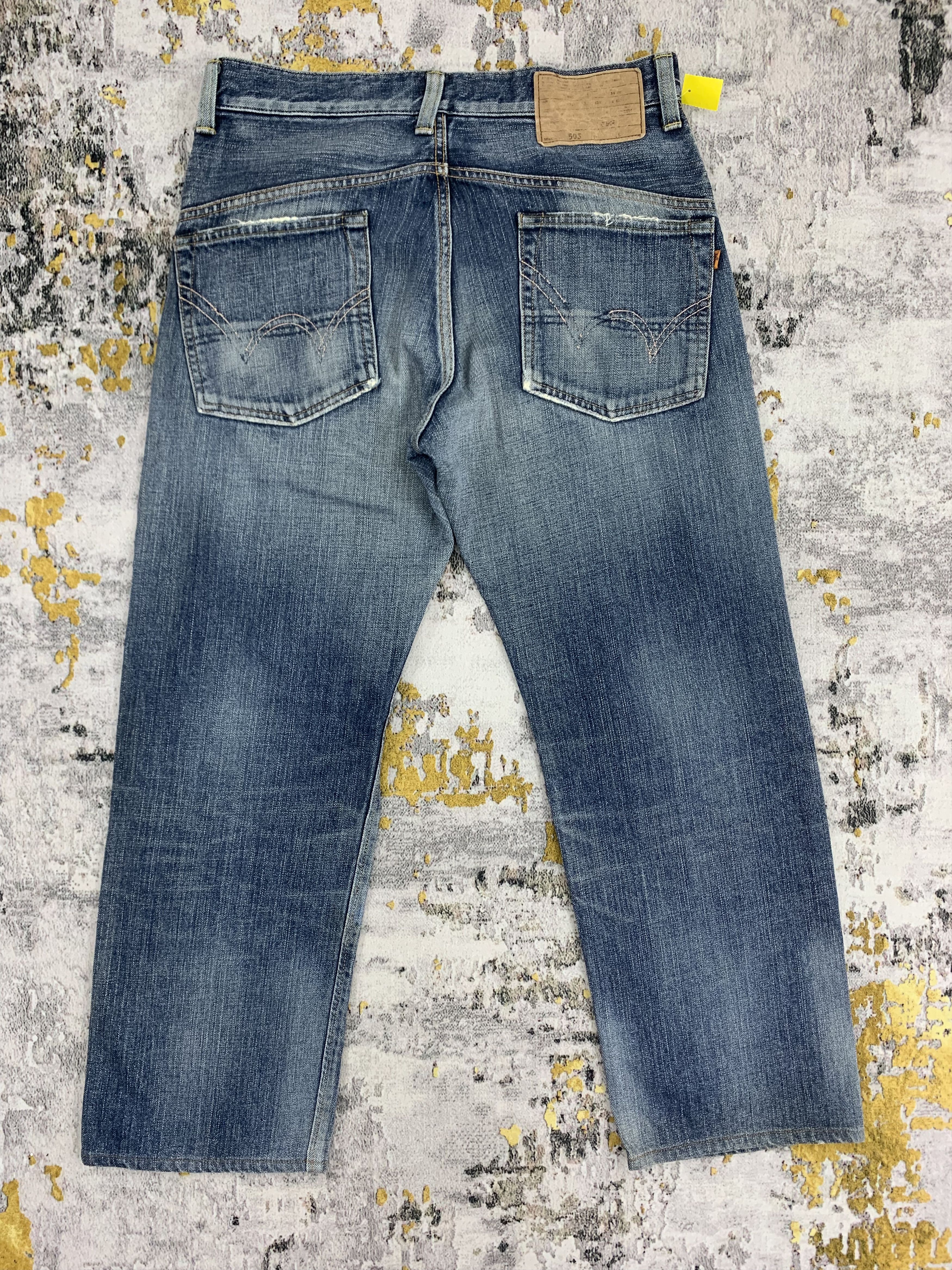 Edwin Distressed Edwin 505 Jeans Blue Denim Selvedge Size US 32 / EU 48 - 4 Thumbnail