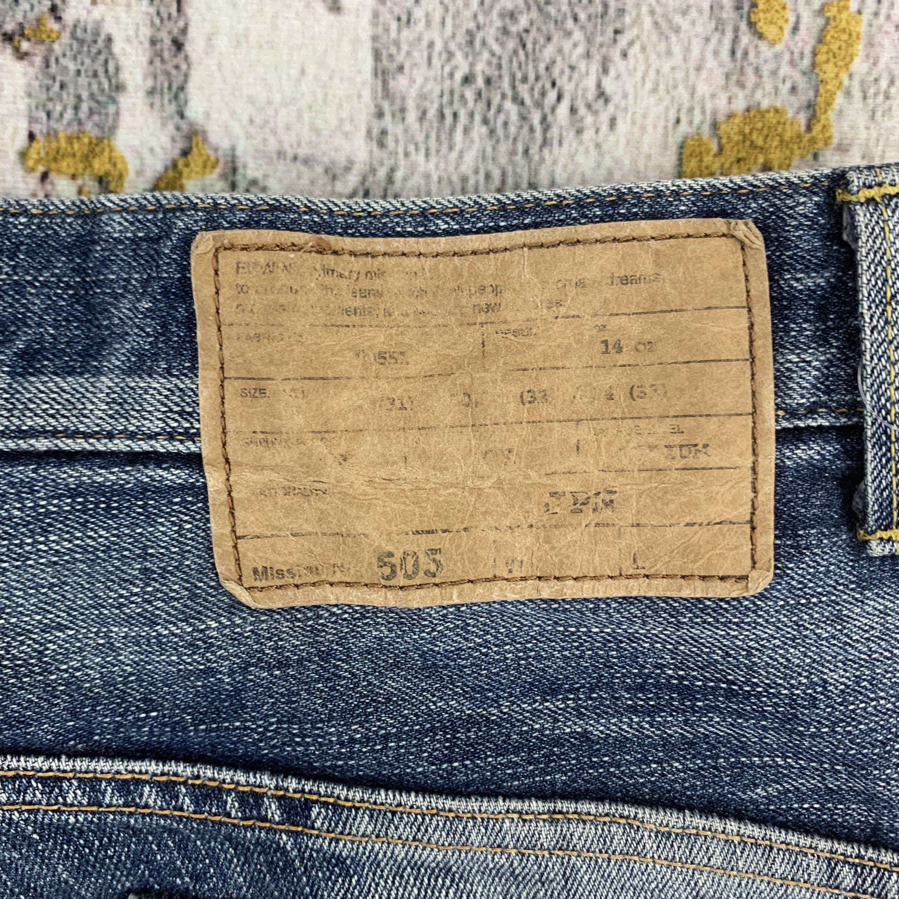 Edwin Distressed Edwin 505 Jeans Blue Denim Selvedge Size US 32 / EU 48 - 6 Thumbnail