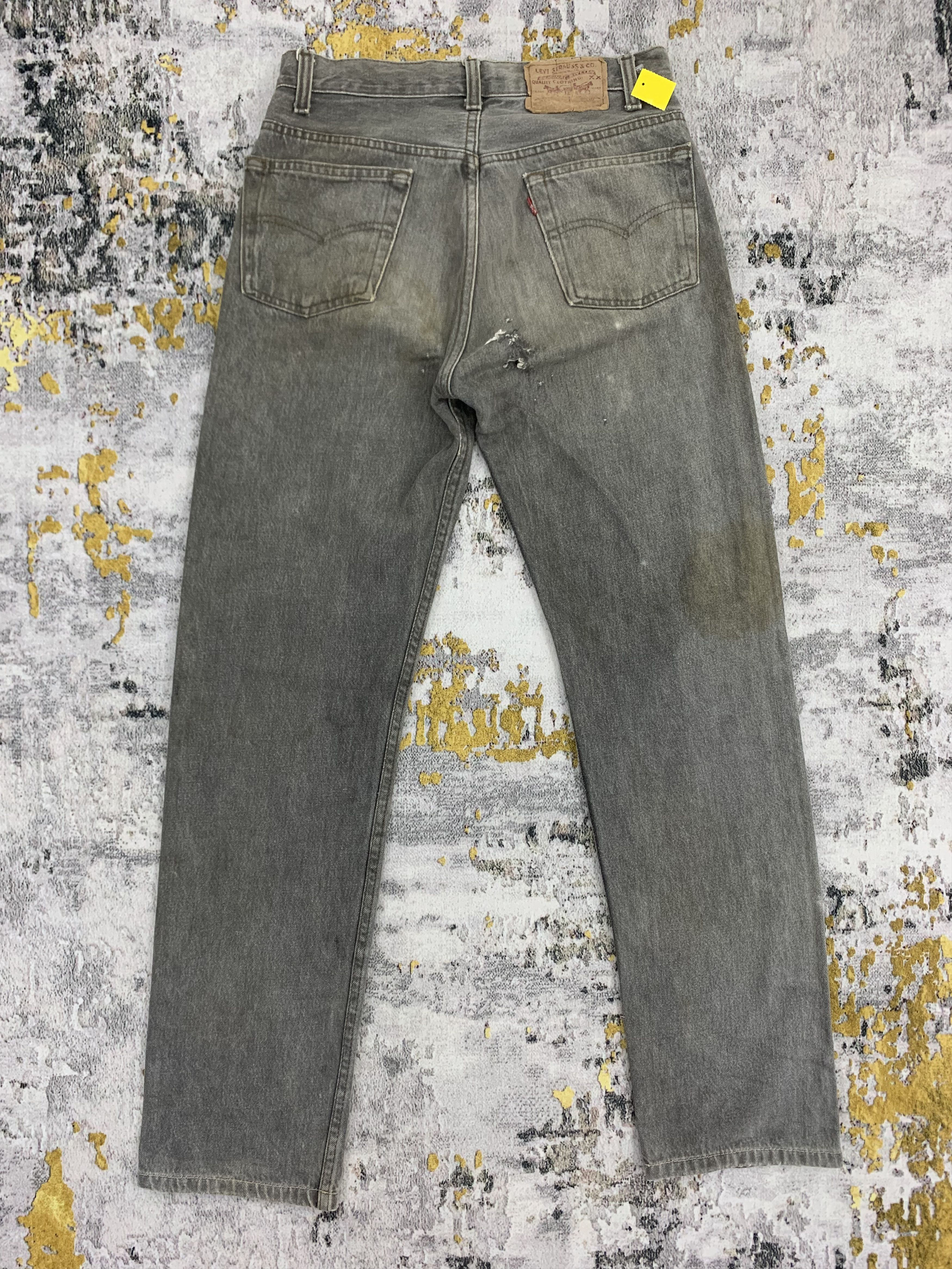 Levi's Black Faded Jeans Levi's 501 Distressed Denim Size US 28 / EU 44 - 4 Thumbnail