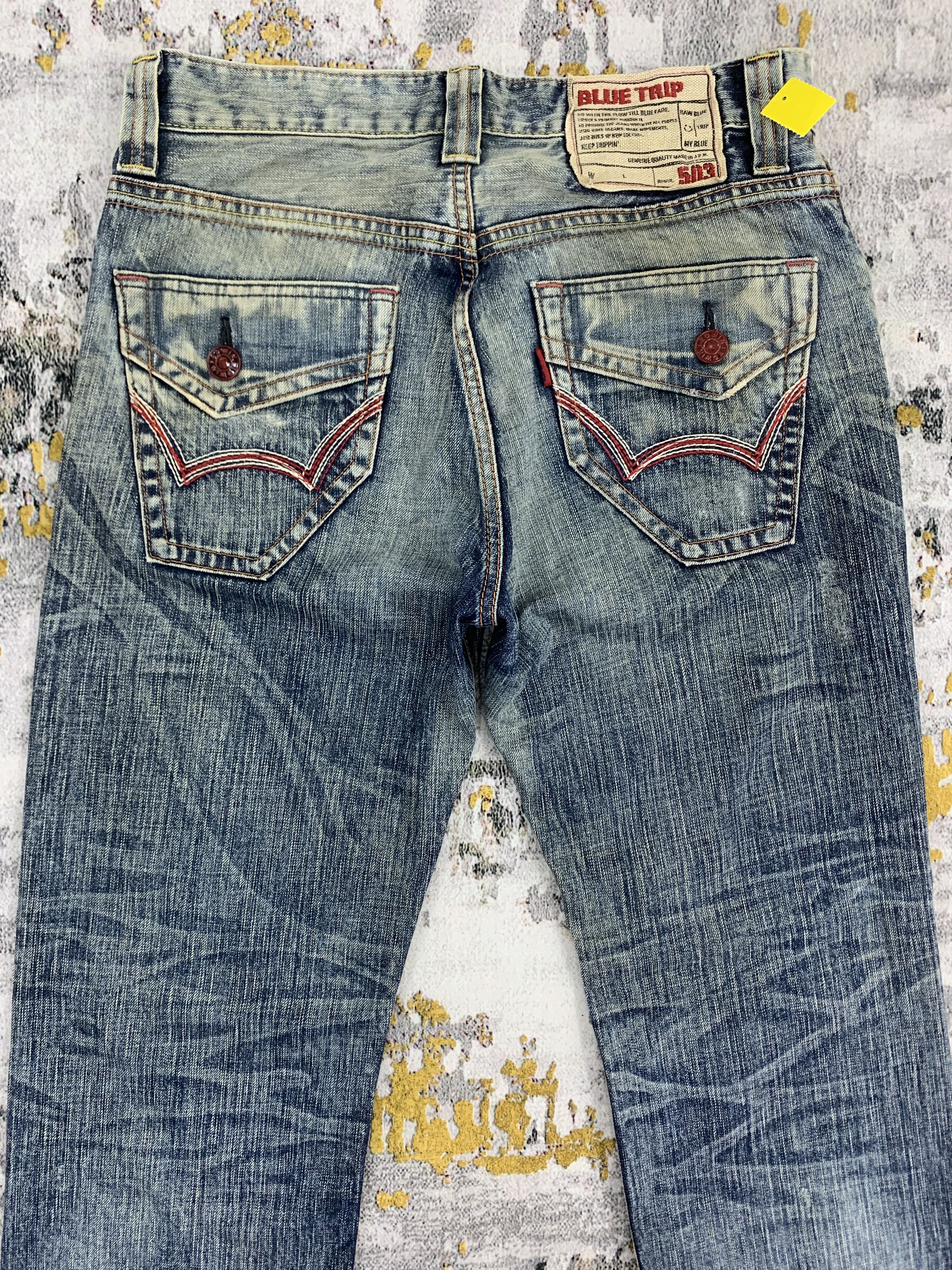 Edwin × Vintage Distressed Jeans Edwin 503 Blue Dirty Denim Size US 30 / EU 46 - 5 Thumbnail