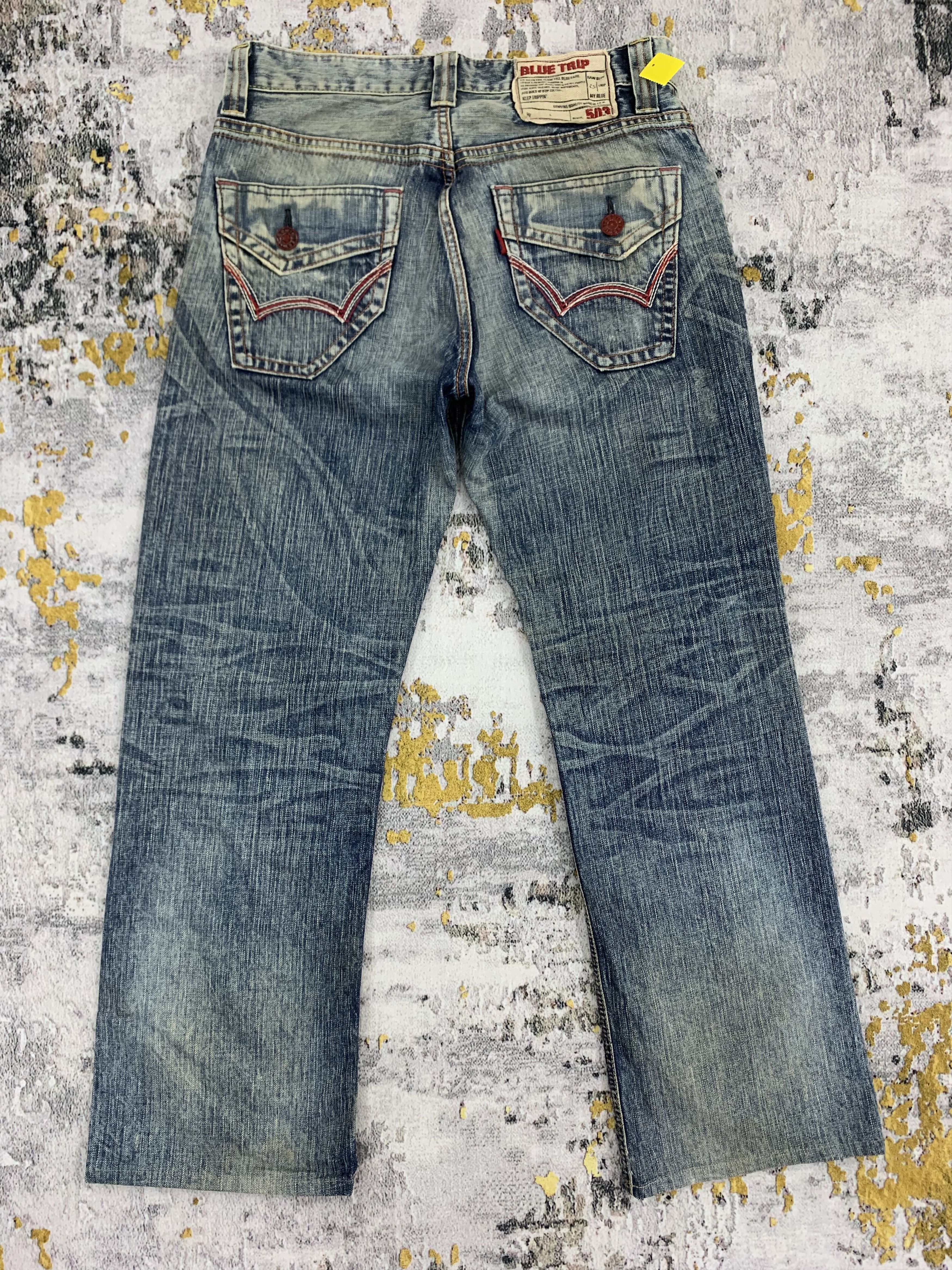 Edwin × Vintage Distressed Jeans Edwin 503 Blue Dirty Denim Size US 30 / EU 46 - 4 Thumbnail