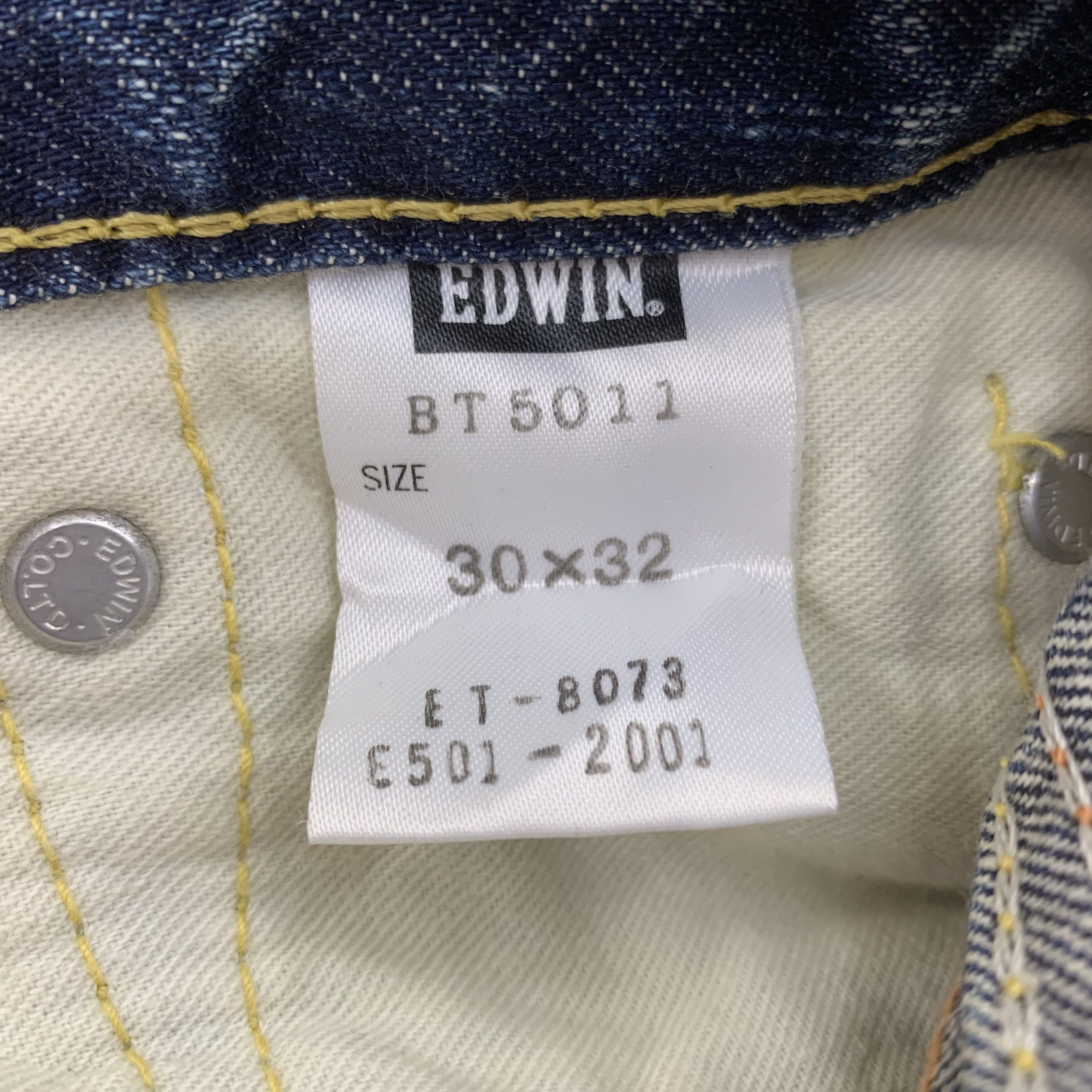 Edwin × Vintage Distressed Jeans Edwin 503 Blue Dirty Denim Size US 30 / EU 46 - 8 Thumbnail