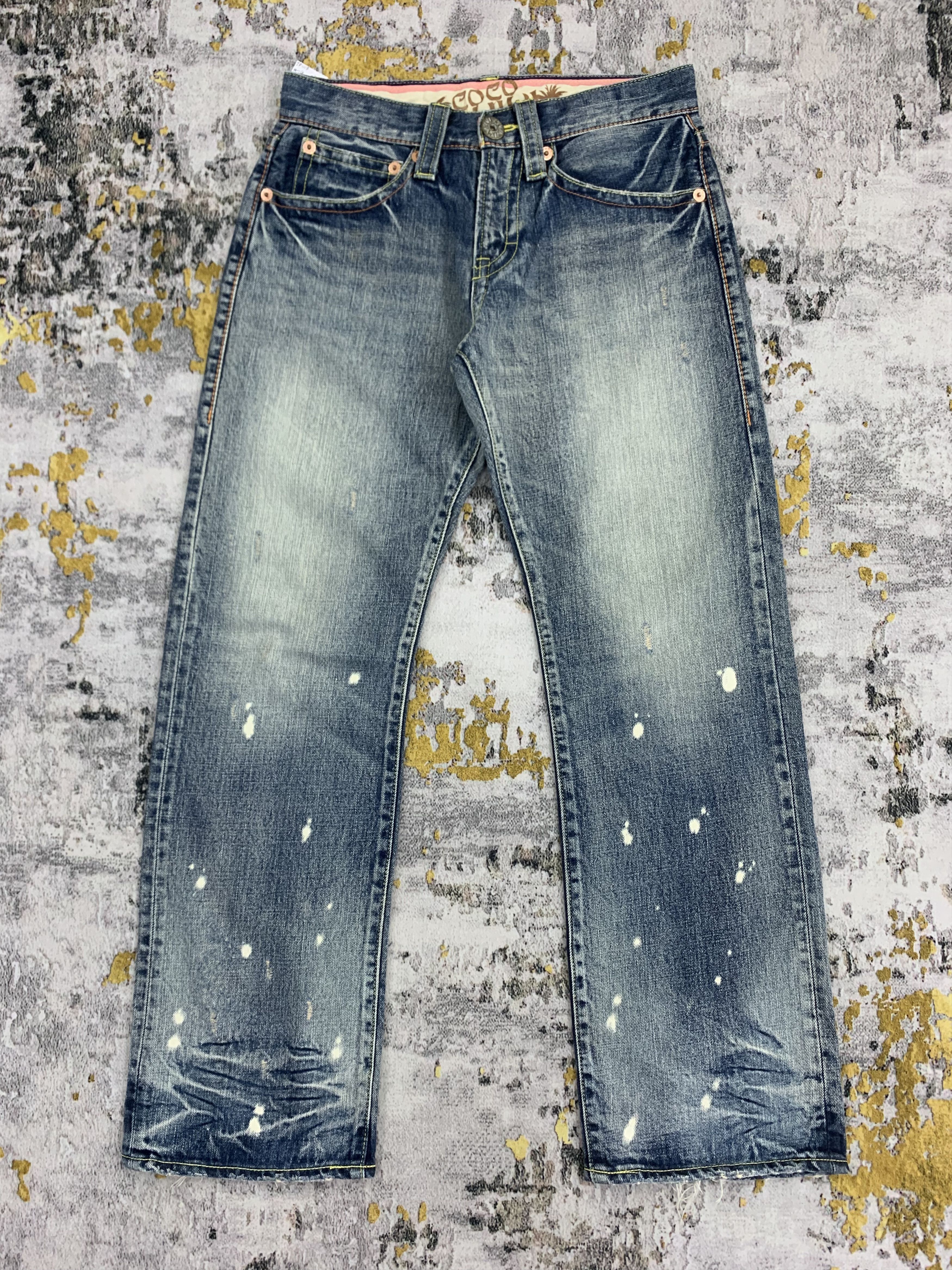 Japanese Brand Coco Lulu Blue Jeans Distressed Denim Pants Size US 29 - 1 Thumbnail