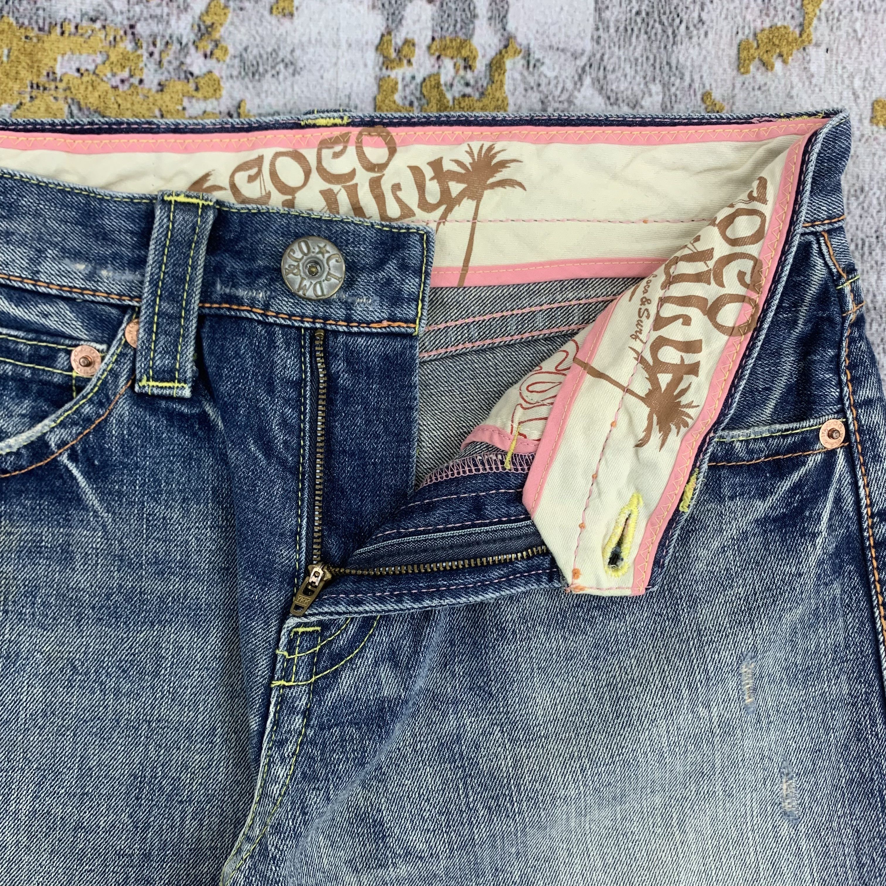 Japanese Brand Coco Lulu Blue Jeans Distressed Denim Pants Size US 29 - 3 Thumbnail