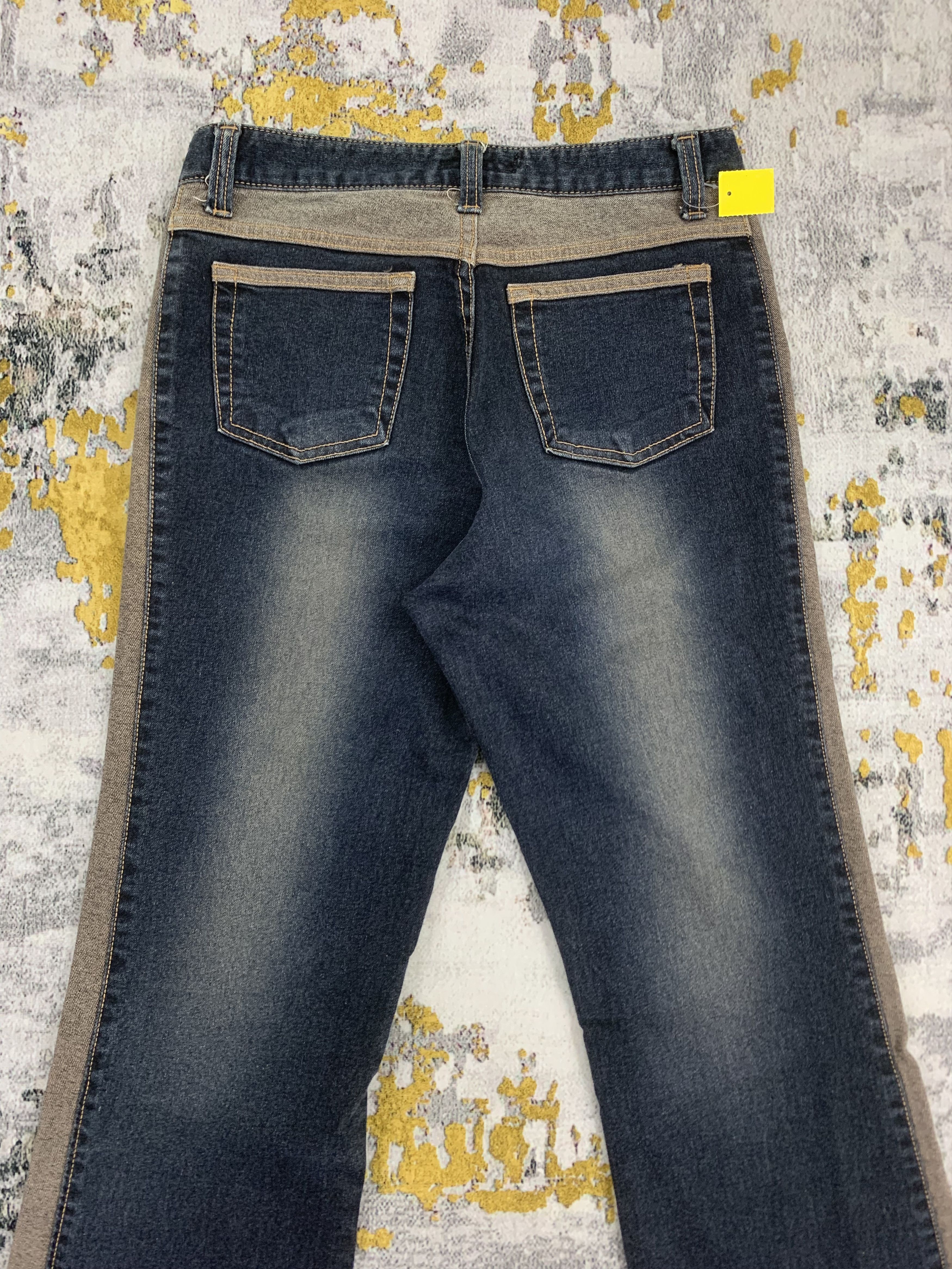 Japanese Brand Flared Denim Max Blue Two Tone Color Pants Size US 26 / EU 42 - 7 Thumbnail