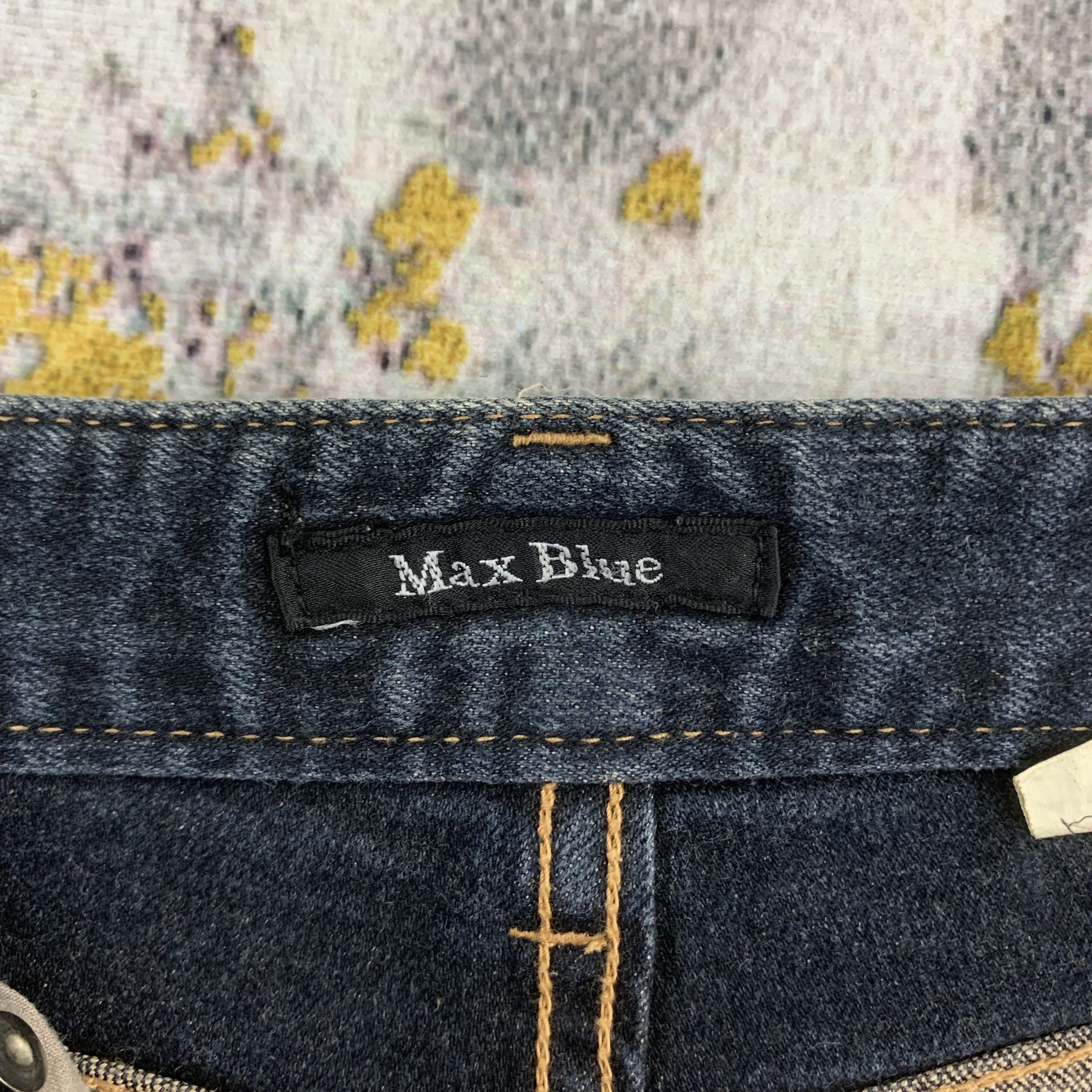 Japanese Brand Flared Denim Max Blue Two Tone Color Pants Size US 26 / EU 42 - 4 Thumbnail