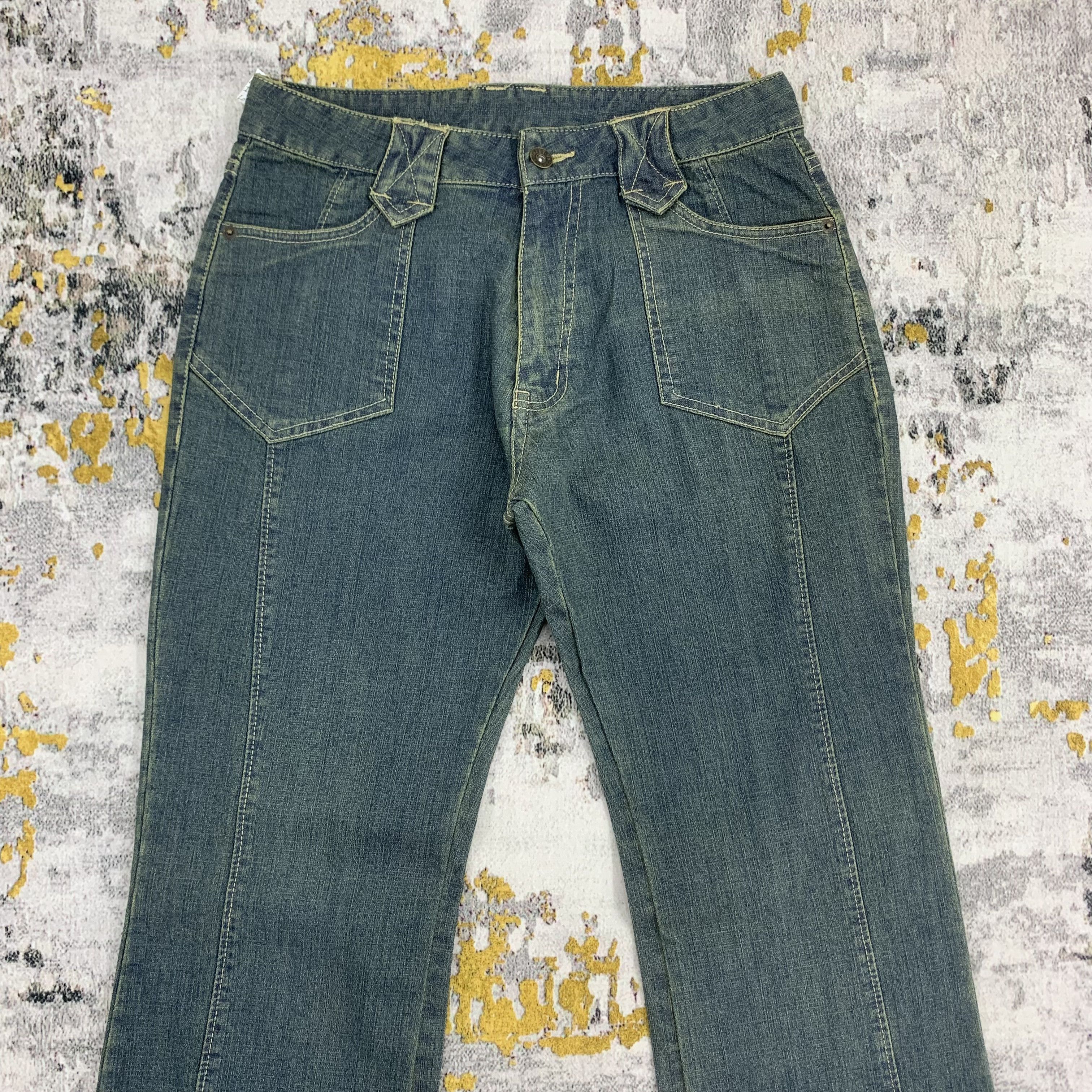 Japanese Brand Flared Jeans Bush Pants Denim Size US 27 - 2 Thumbnail