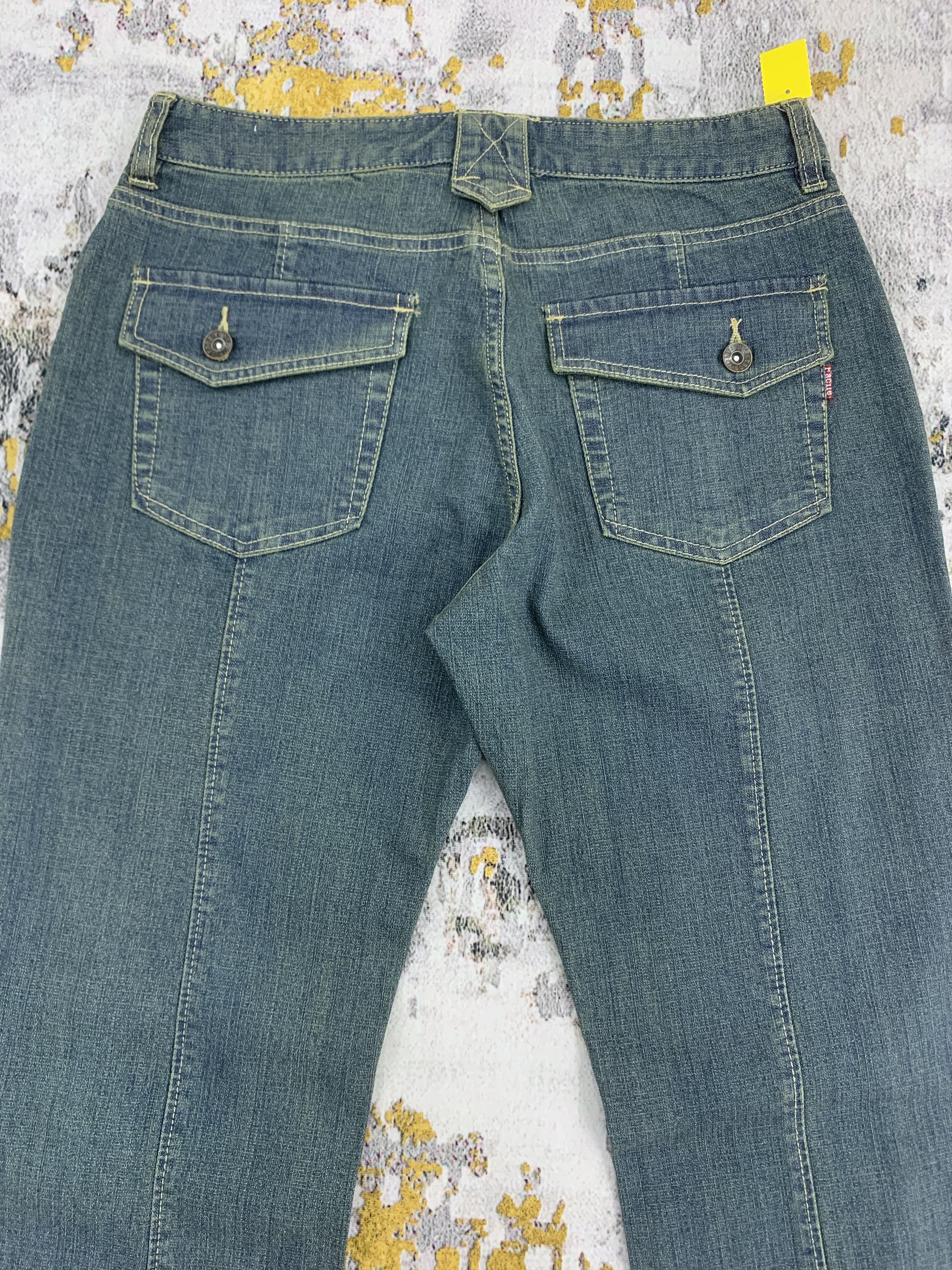 Japanese Brand Flared Jeans Bush Pants Denim Size US 27 - 5 Thumbnail