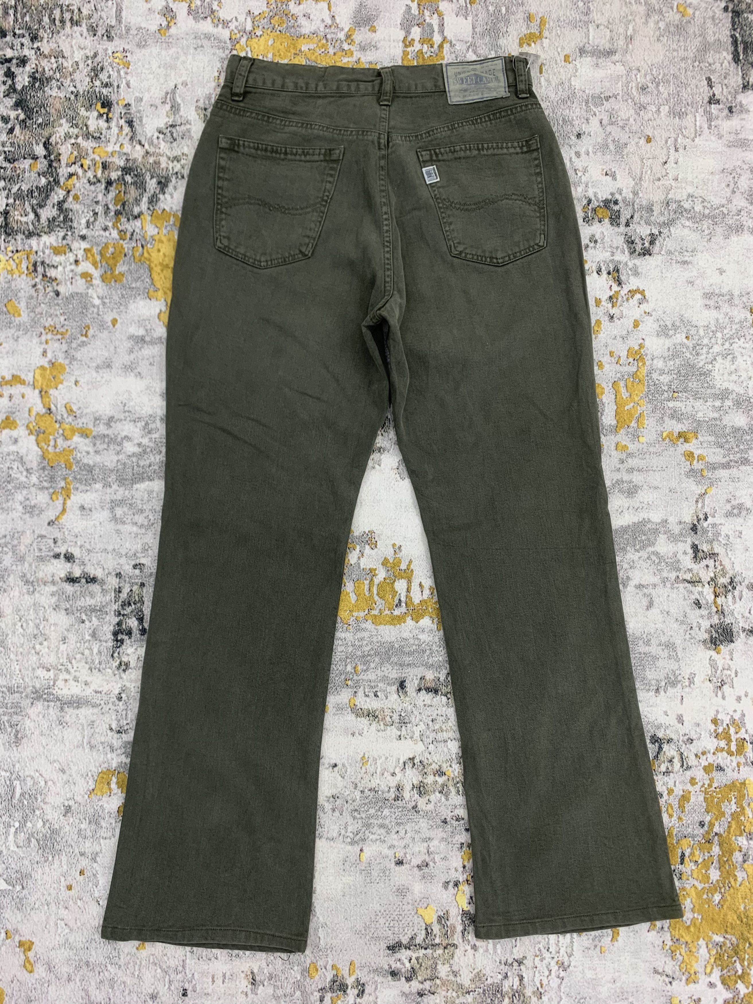 Japanese Brand Flared Black Denim Sweet Camel Pants Size US 26 / EU 42 - 4 Thumbnail