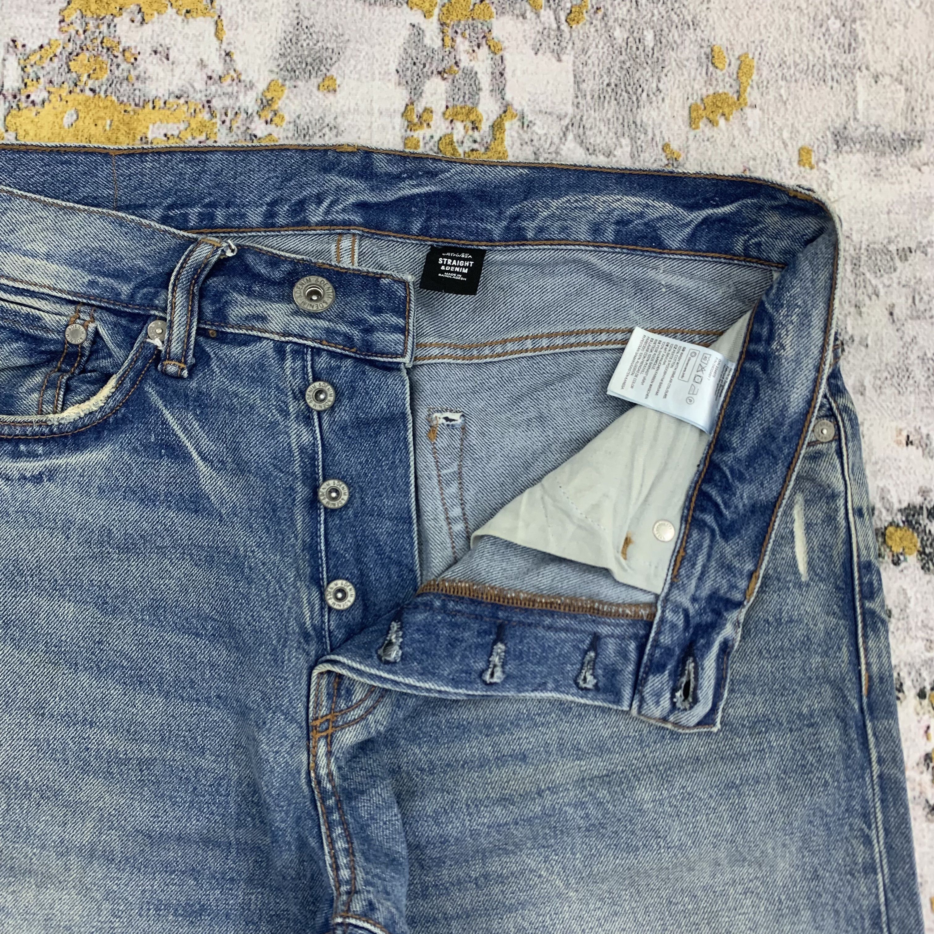 Japanese Brand Distressed Denim Blue Jeans Ripped Pants Size US 34 / EU 50 - 3 Thumbnail