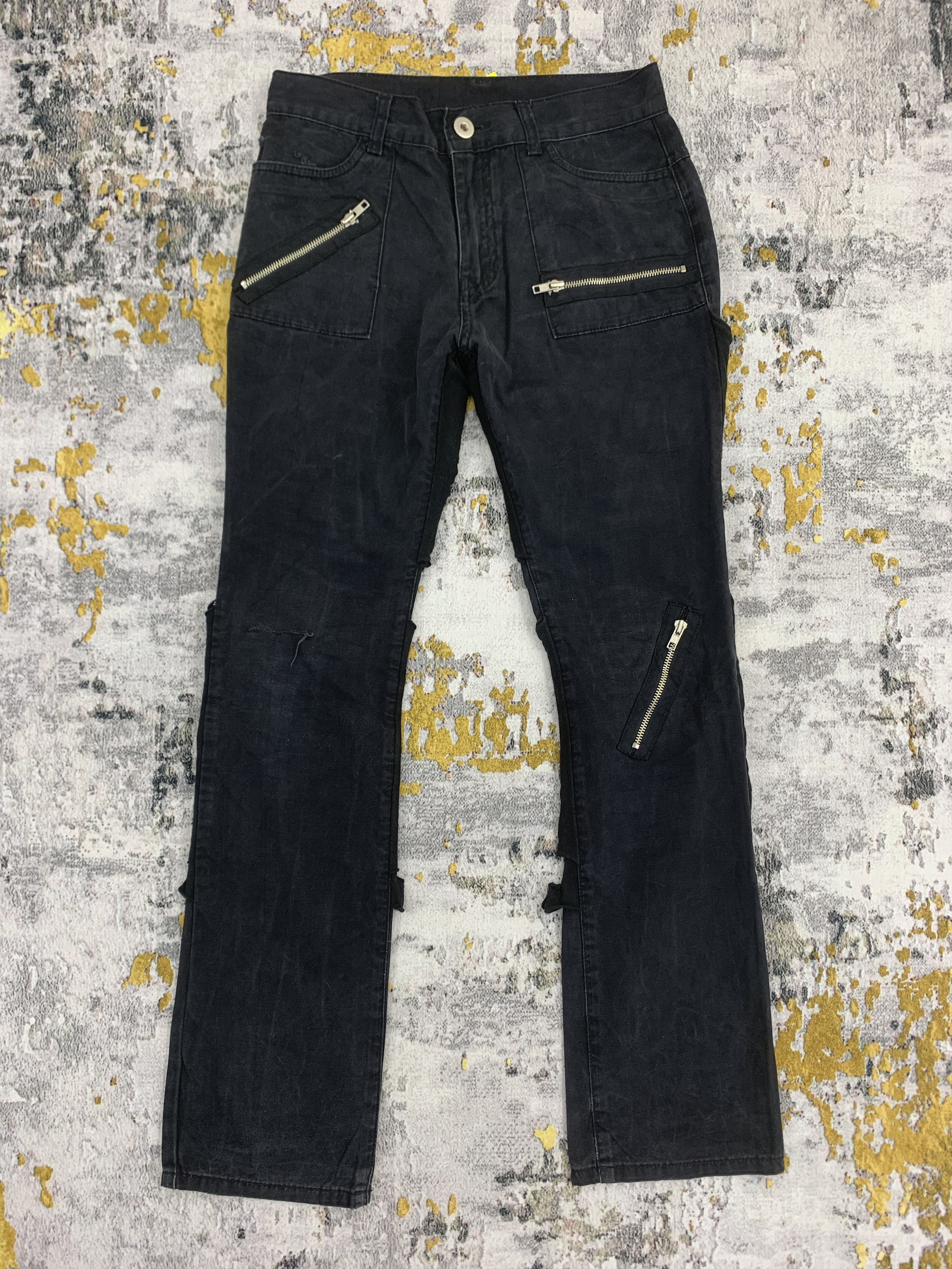 Japanese Brand Bondage Bush Pants Black Plaid Multipocket Size US 28 / EU 44 - 1 Thumbnail