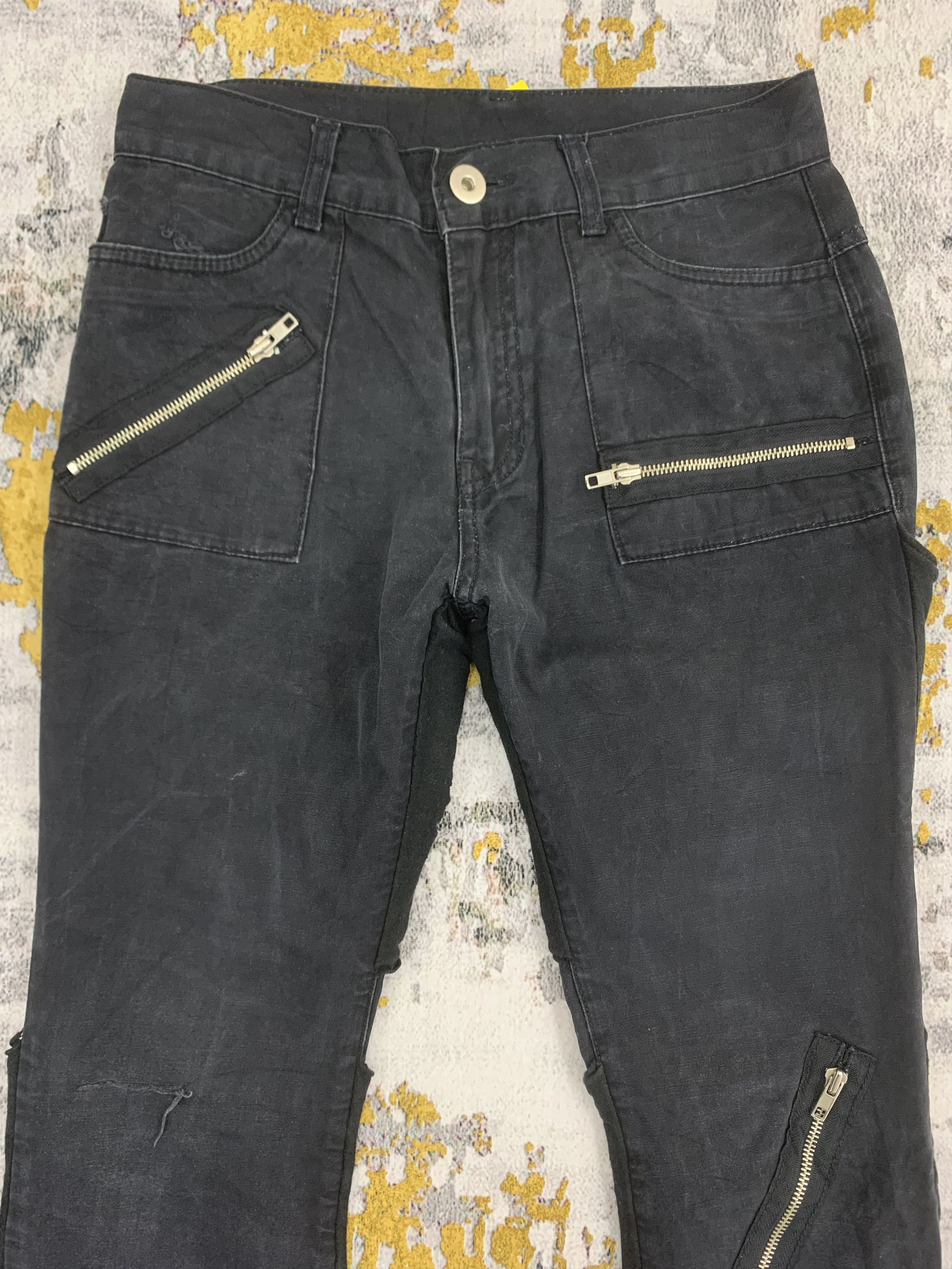 Japanese Brand Bondage Bush Pants Black Plaid Multipocket Size US 28 / EU 44 - 3 Thumbnail