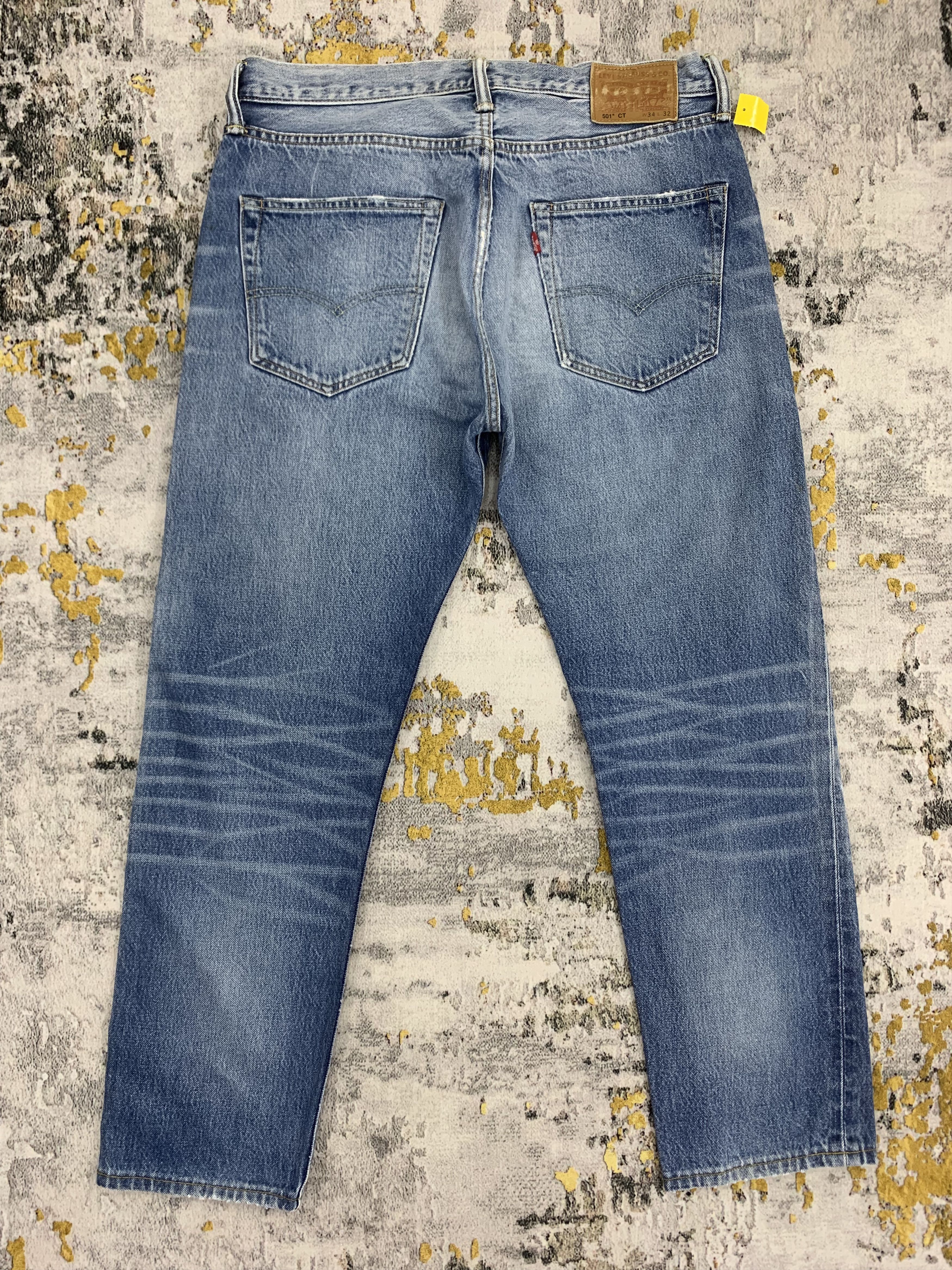 Distressed Levi's 501 Blue Denim