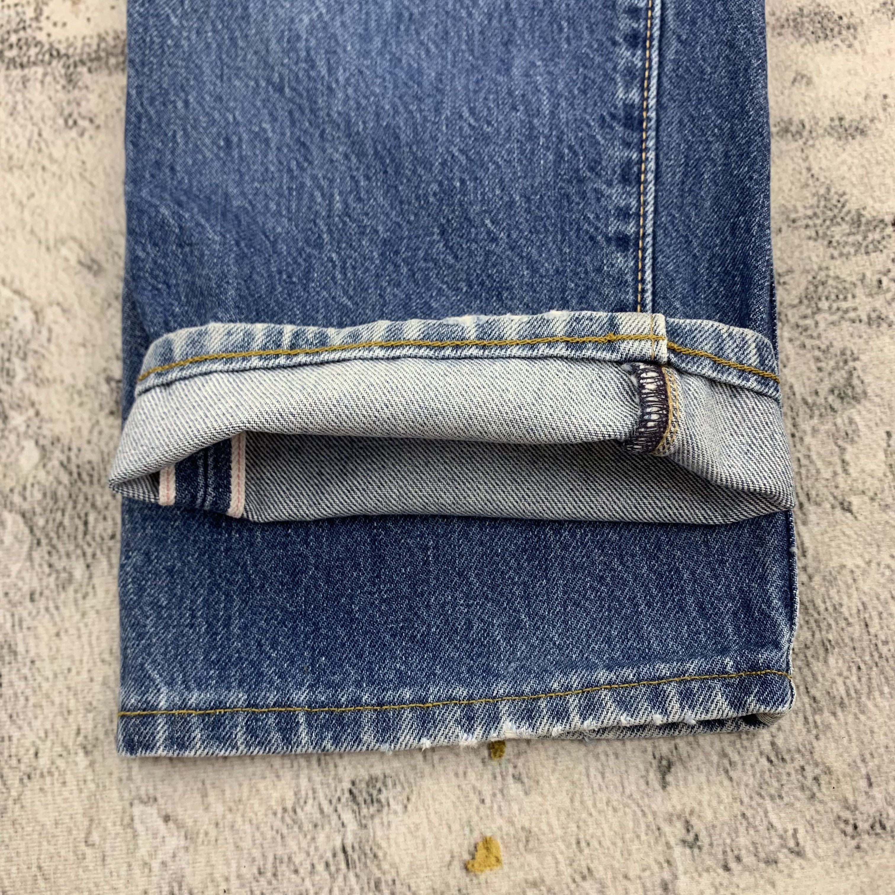 Distressed Levi's 501 Blue Denim